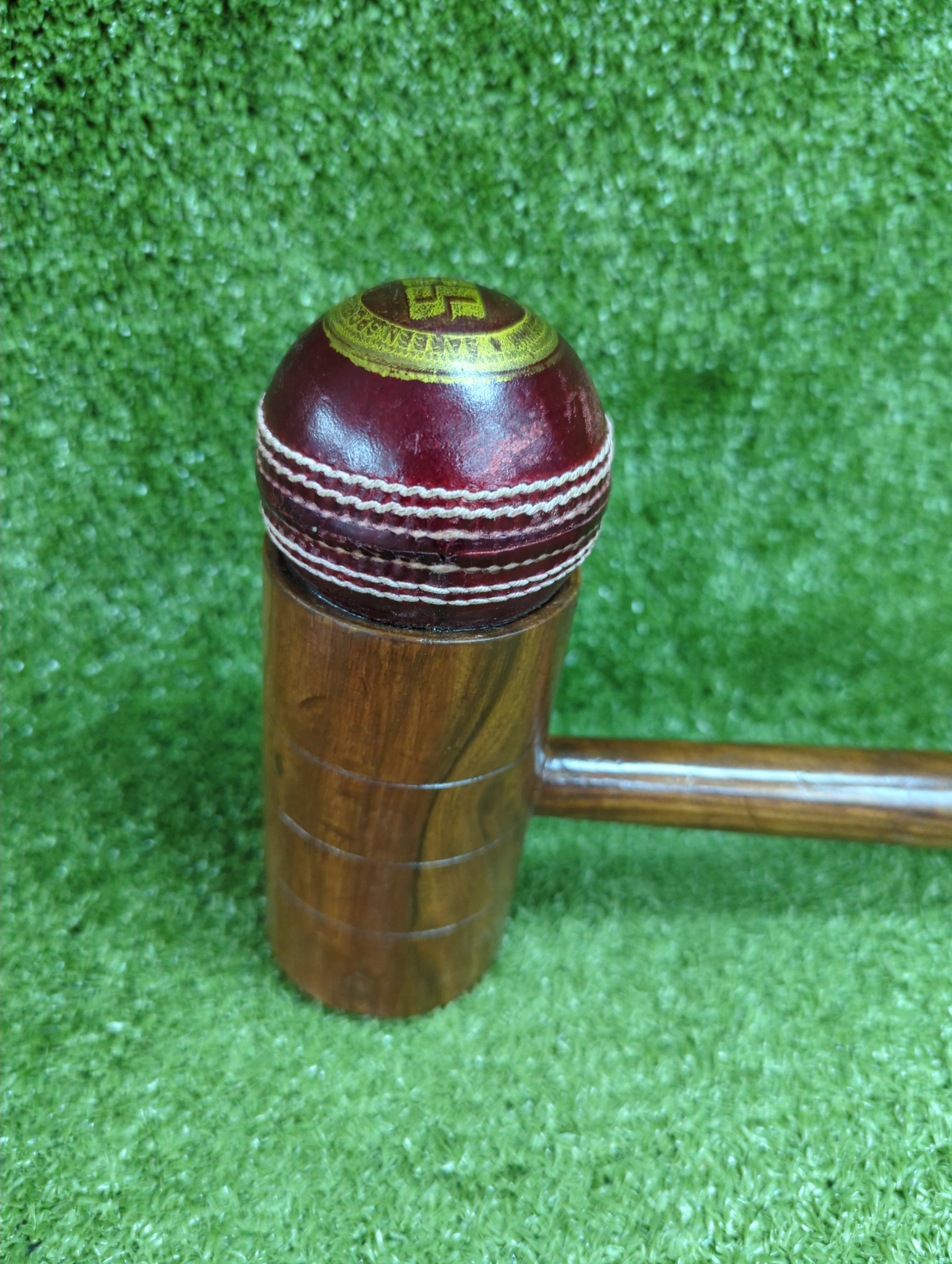 SS Cricket Bat Mallet with Leather Ball Head SS