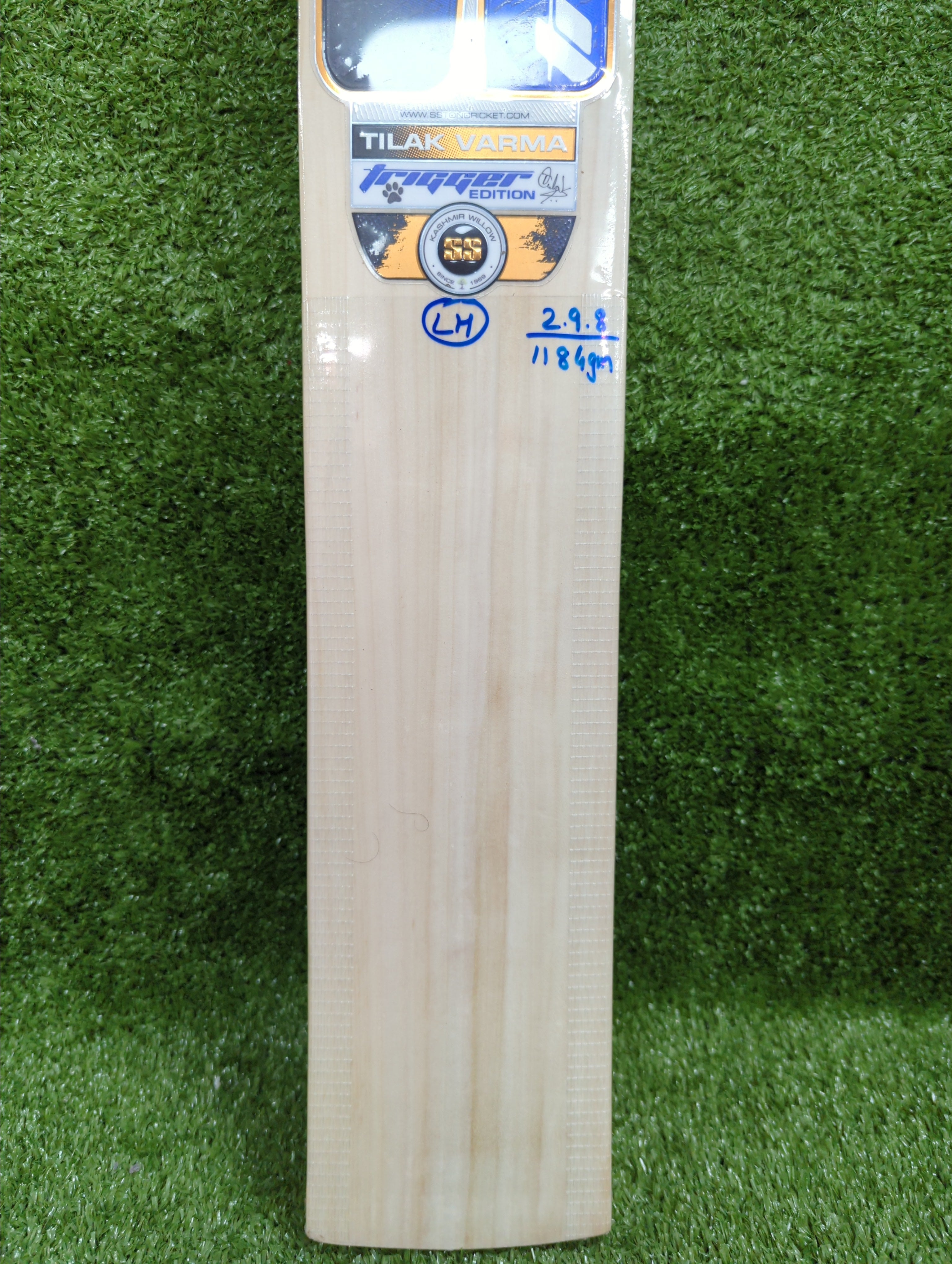 SS Tilak Varma Trigger Edition Kashmir Willow Cricket Bat Long Handle SS
