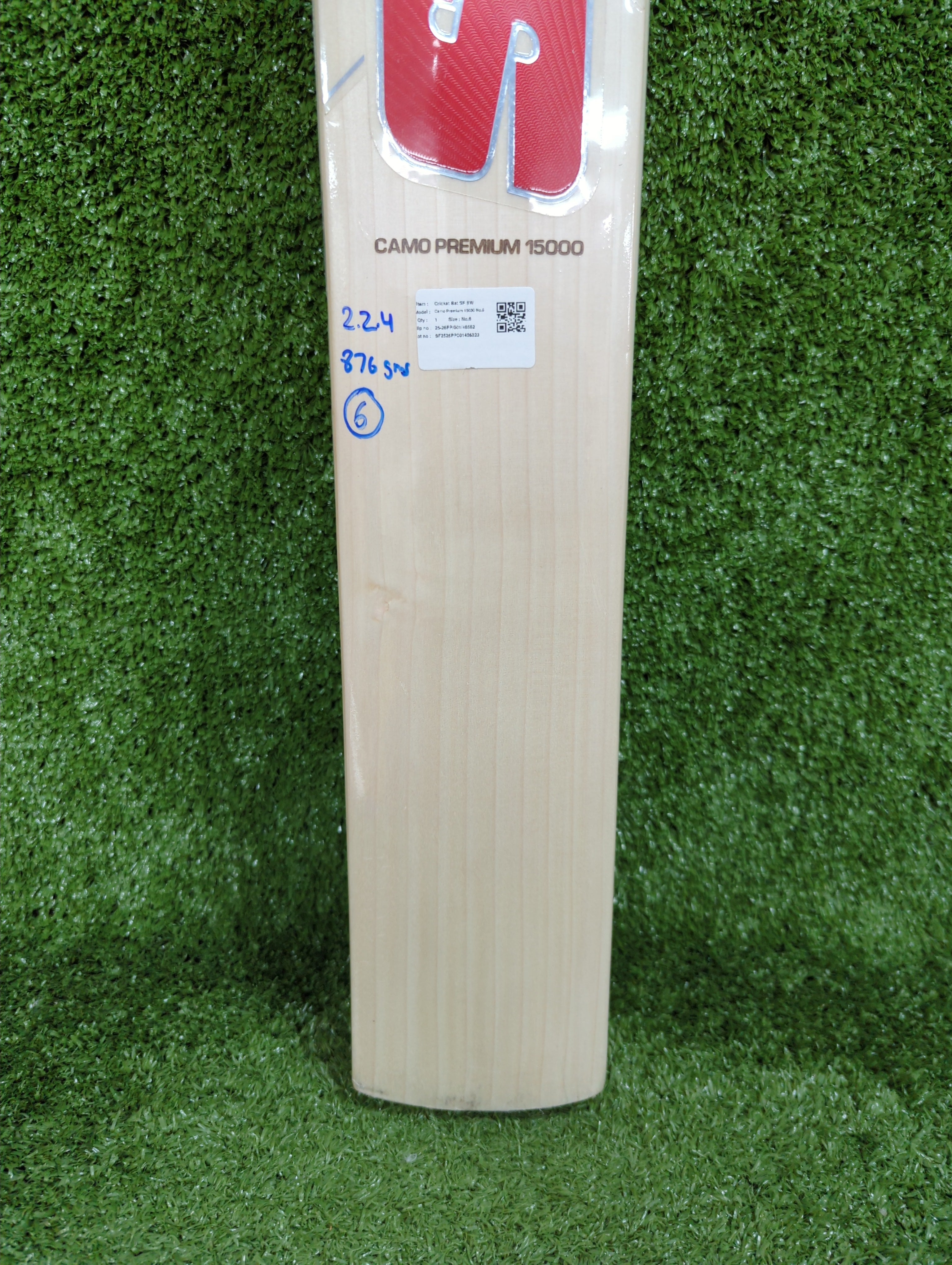 SF Camo Premium 15000 Junior / Youth English Willow Cricket Bat by SF - side view - TopCricketStore