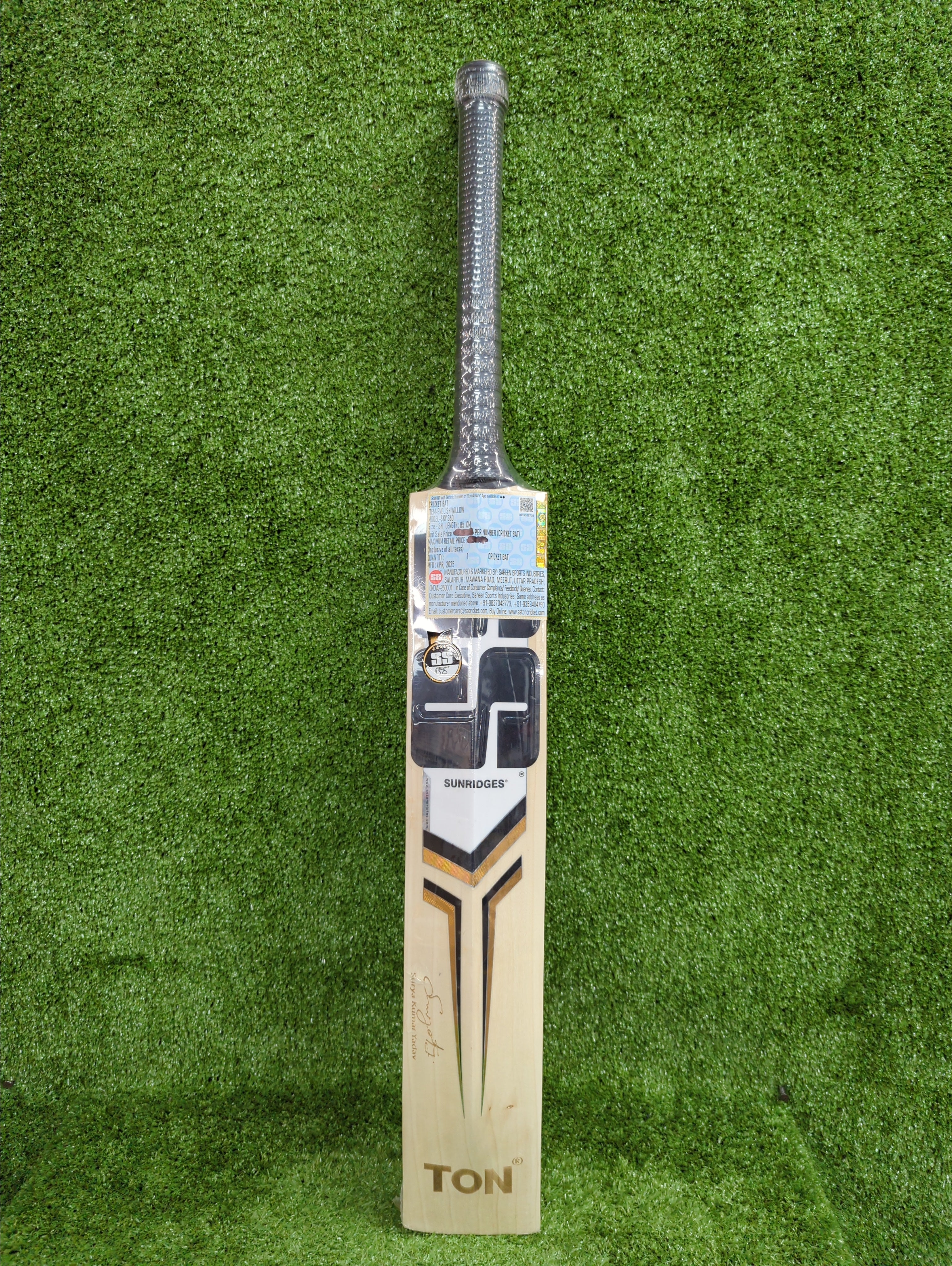 SS Sky 360 English Willow Cricket Bat - Long Handle