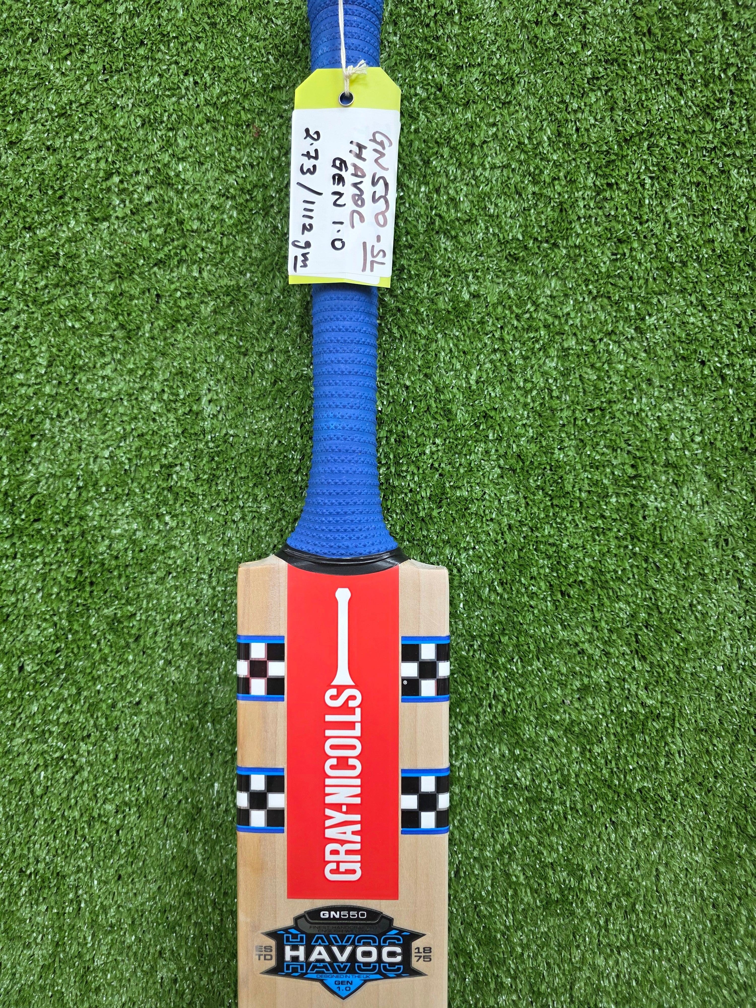 Gray-Nicolls Havoc 1.0 GN550 Adult English Willow Cricket Bat - Short Length