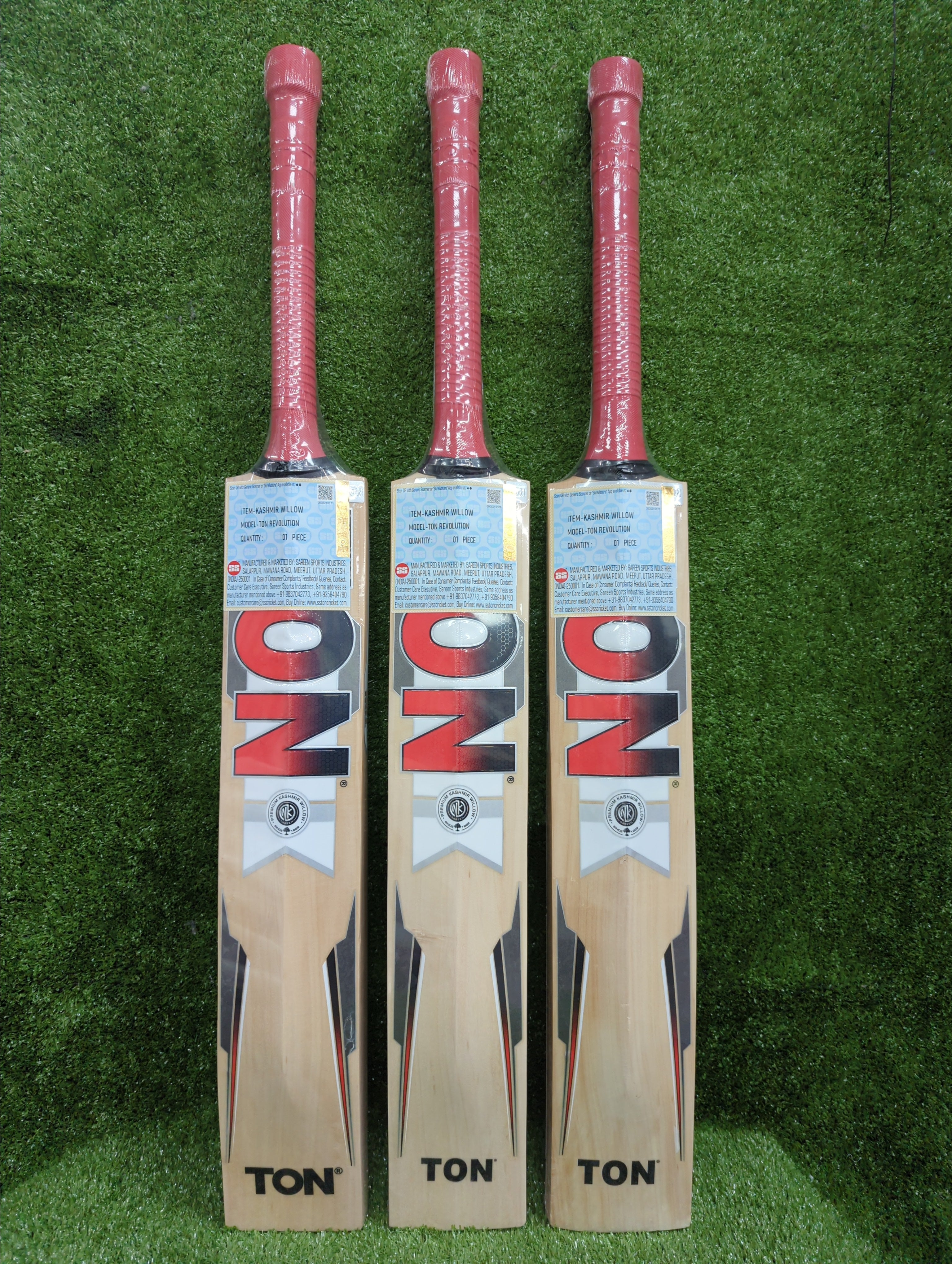 SS TON Revolution Kashmir Willow Cricket Bat by SS - back view - TopCricketStore