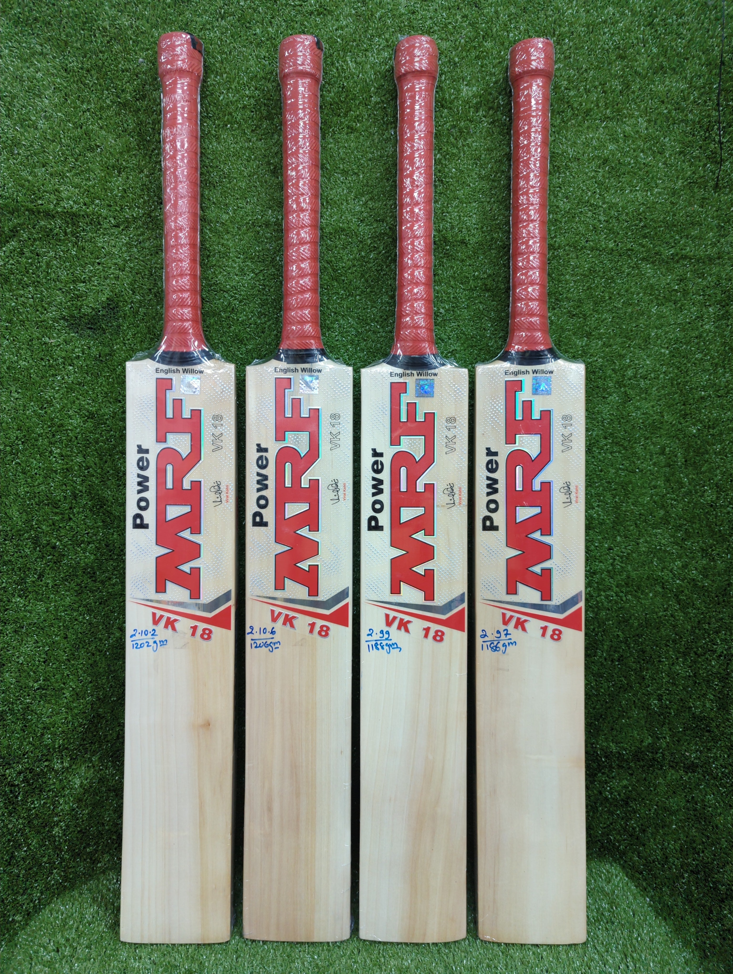 MRF Power VK 18 English Willow Cricket Bat (Red) MRF