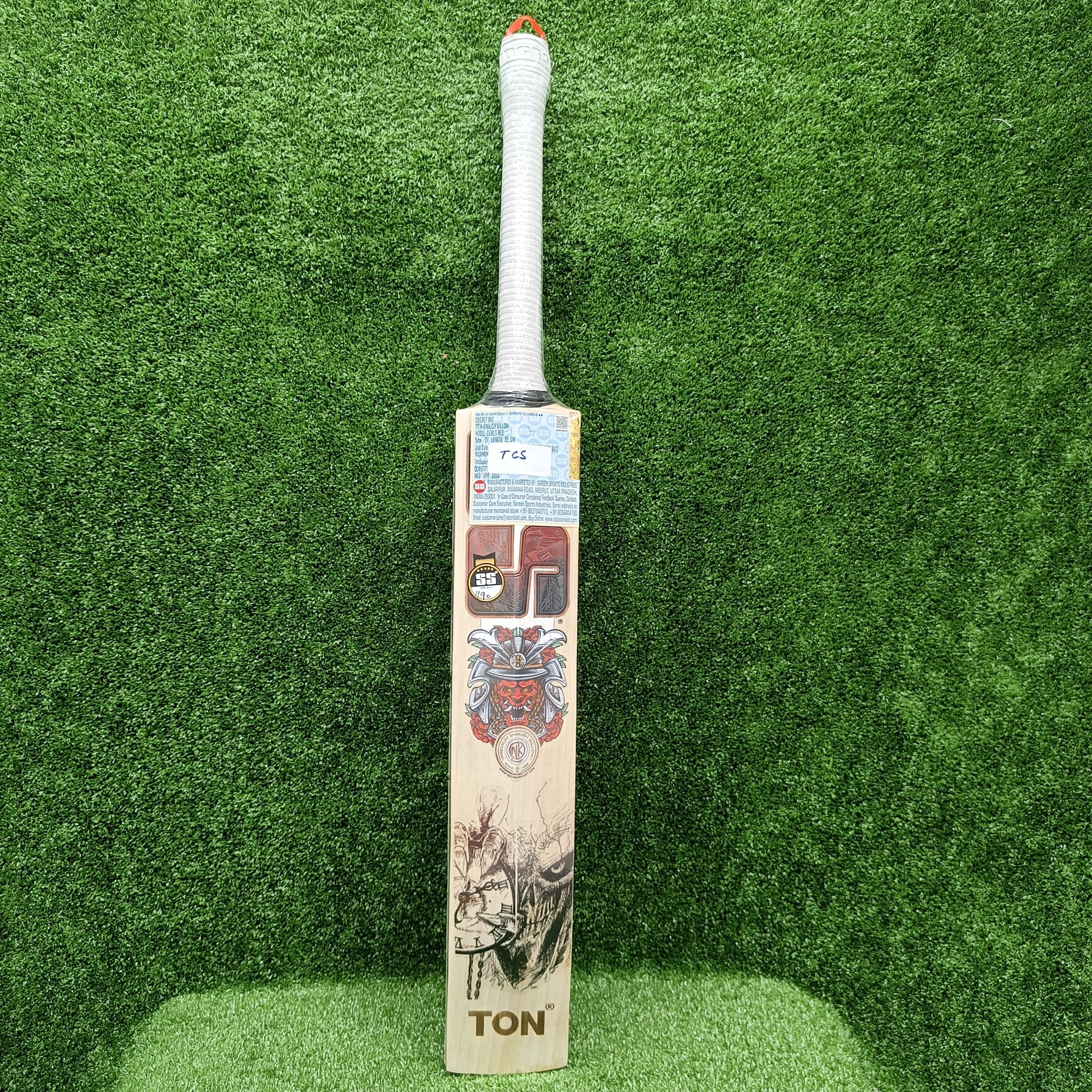 SS Devils Red English Willow Cricket Bat