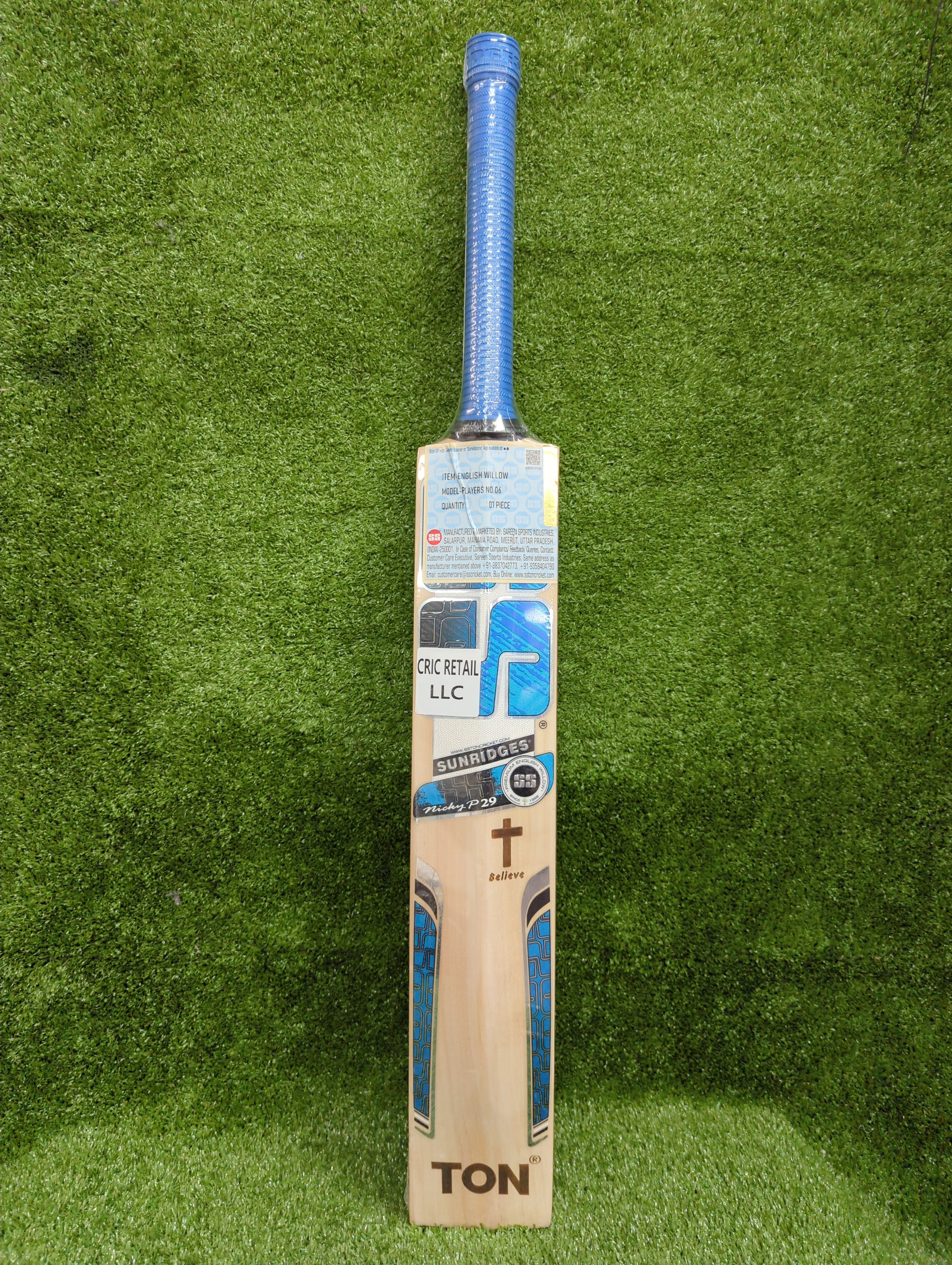 SS Nicholas Pooran Players Edition Junior / Youth English Willow Cricket Bat SS