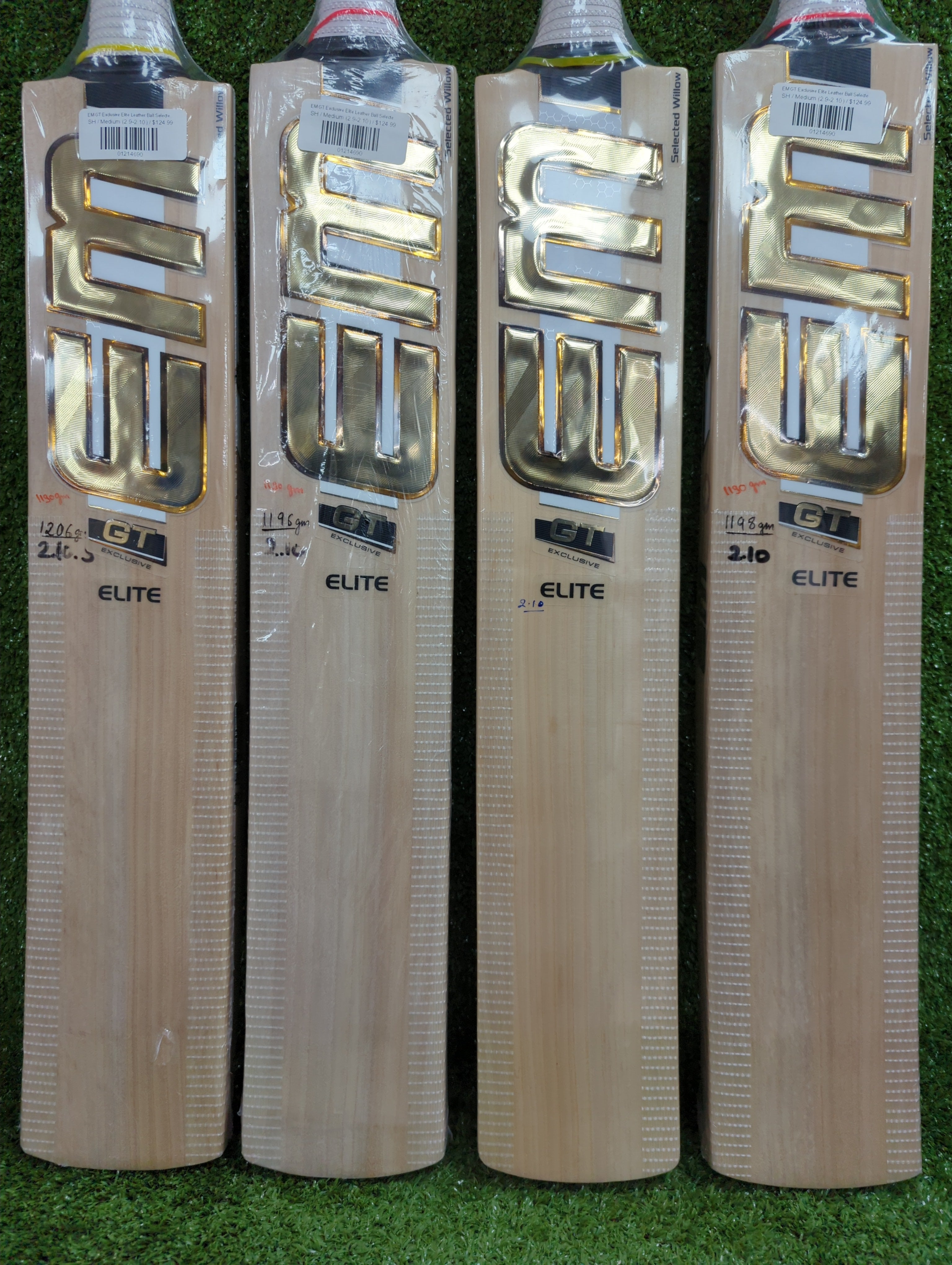 EM GT Exclusive Elite Leather Ball Selected Willow Cricket Bat