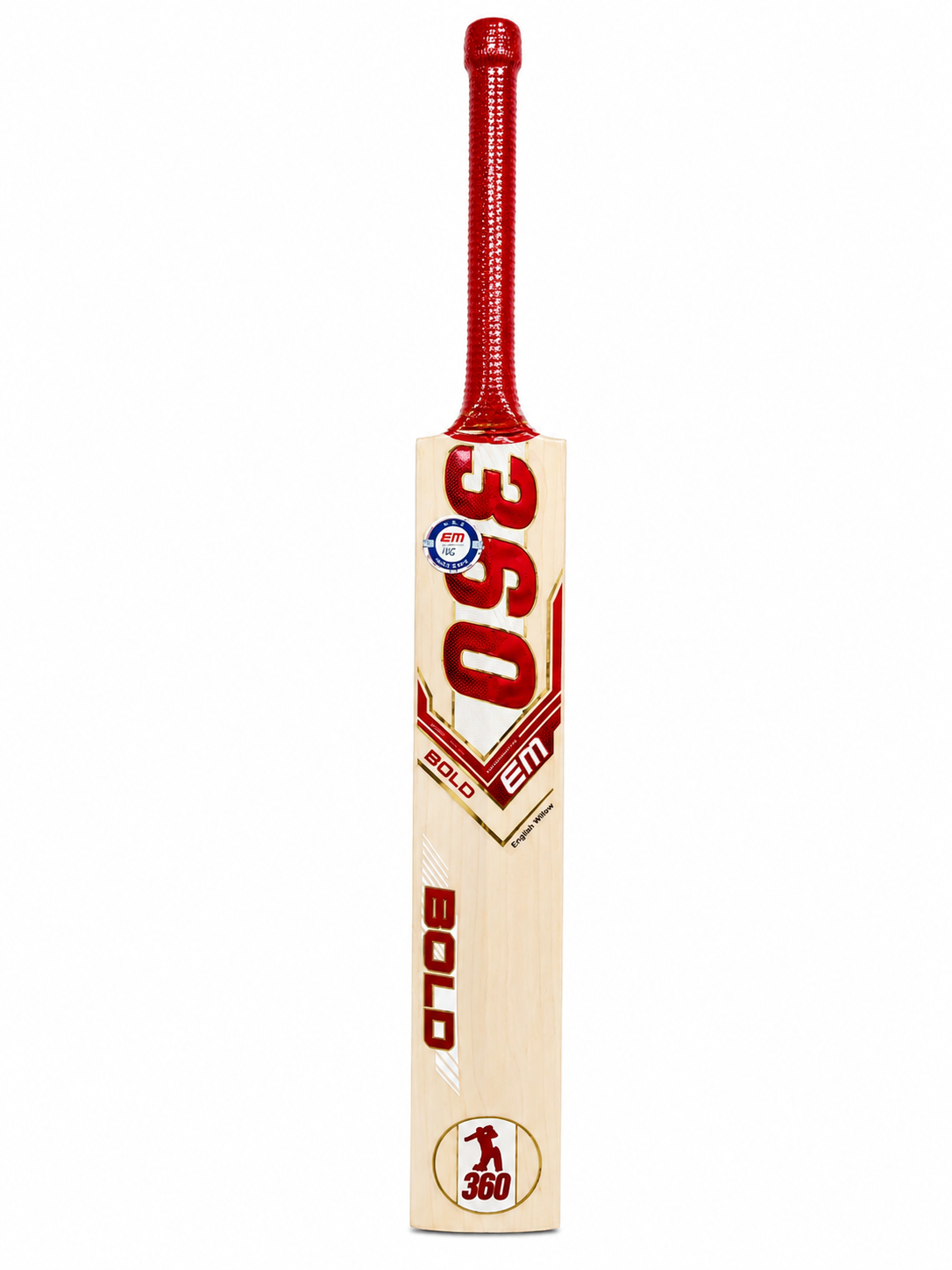 EM 360 Bold AB de Villiers English Willow Cricket Bat by EM - alternate view 4 - TopCricketStore