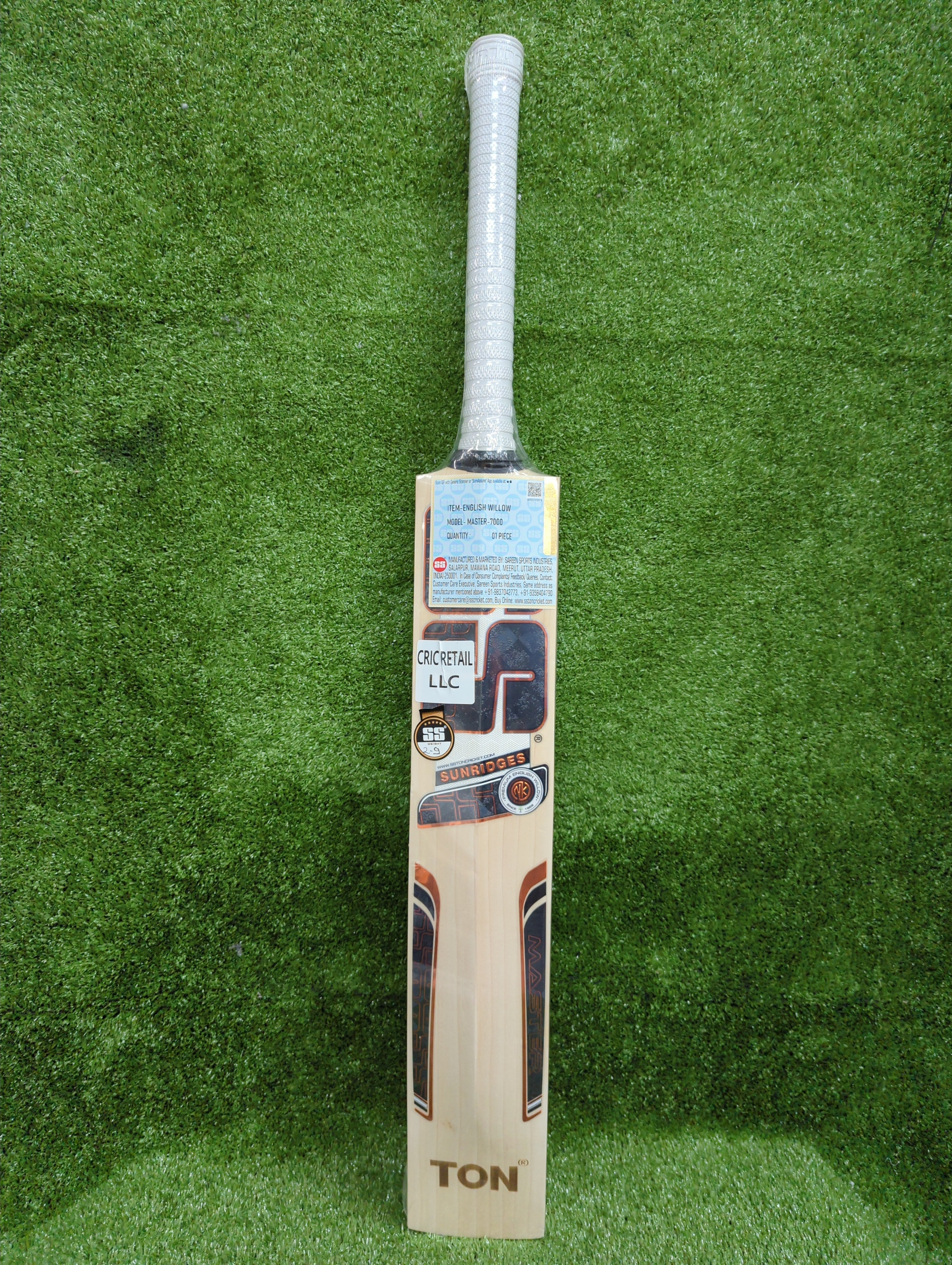 SS Master 7000 English Willow Cricket Bat Long Blade SS