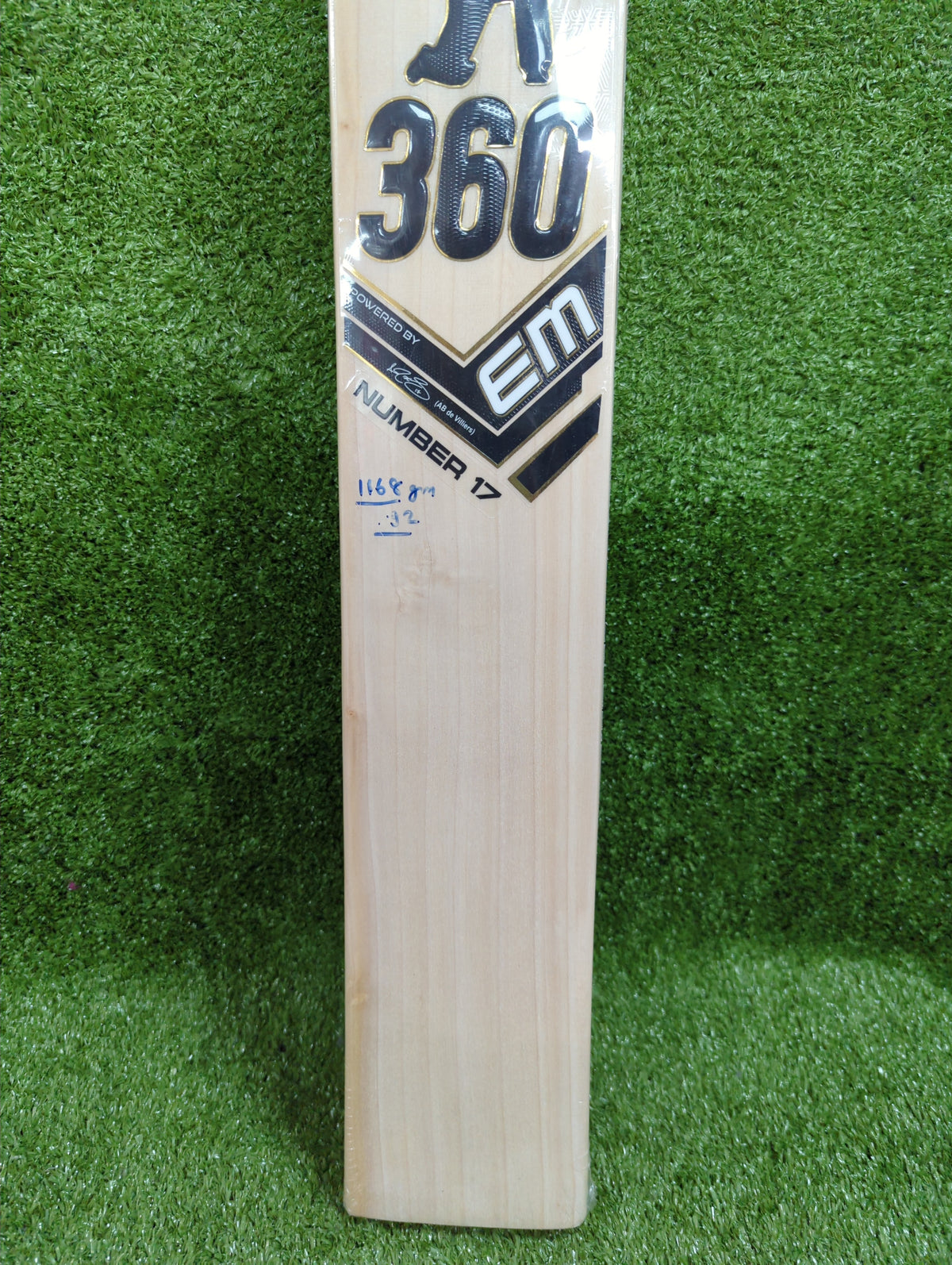 EM 360 No. 17 AB de Villiers English Willow Cricket Bat EM
