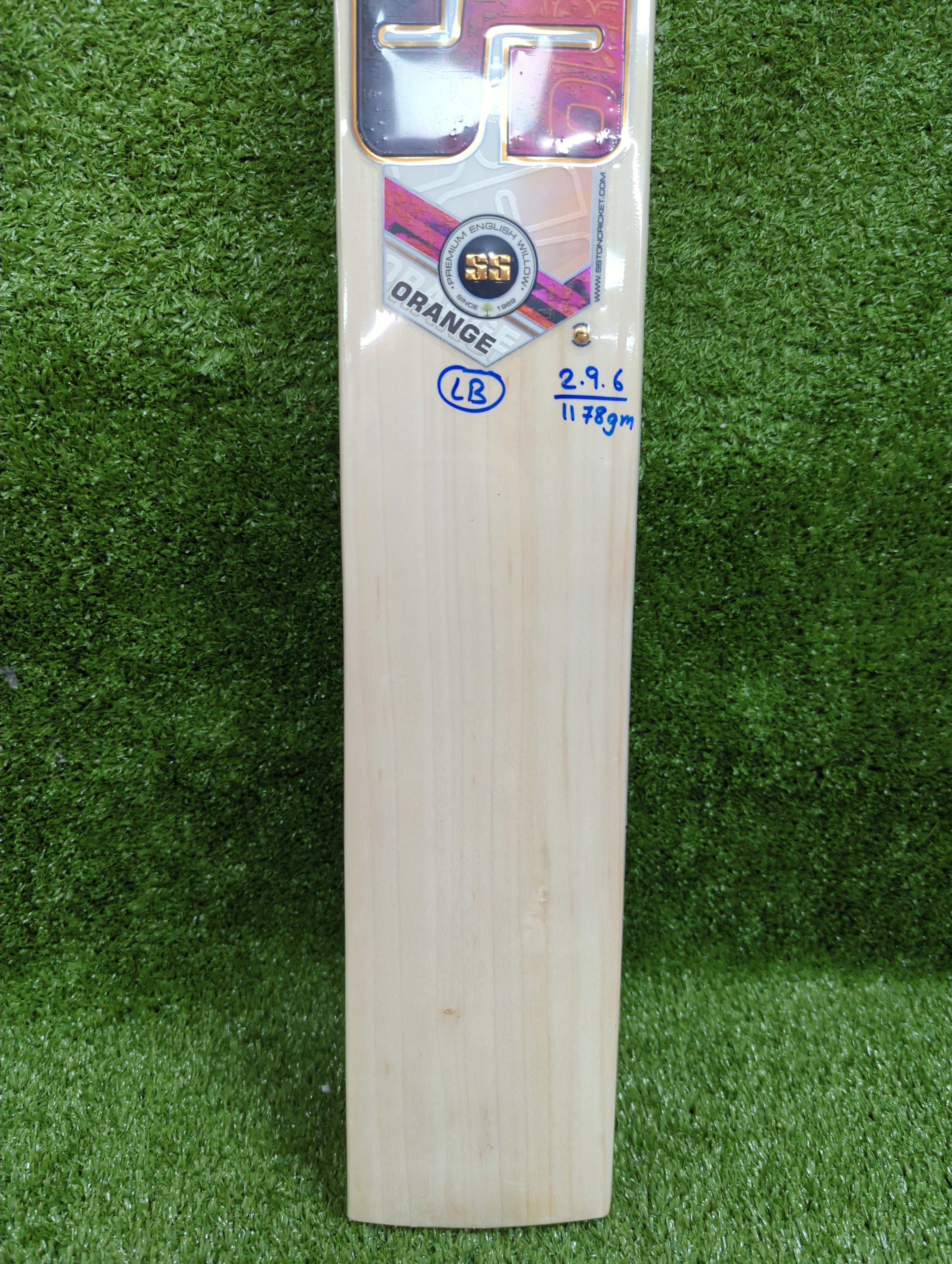 SS Orange Long Blade English Willow Cricket Bat SS