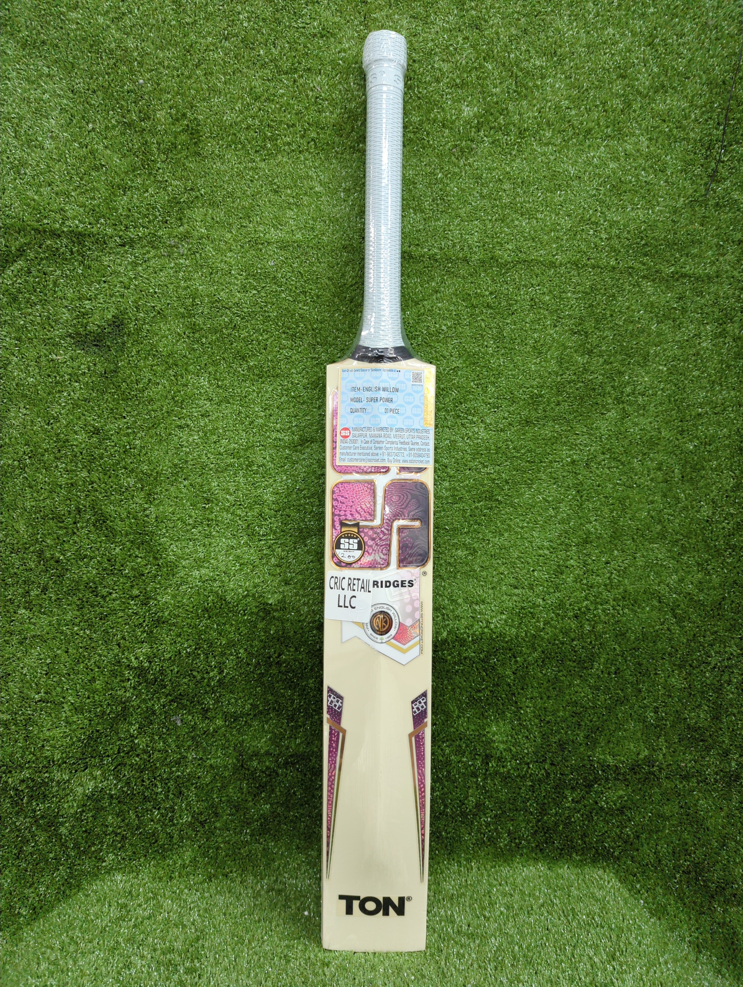SS Super Power English Willow Cricket Bat Long Blade SS