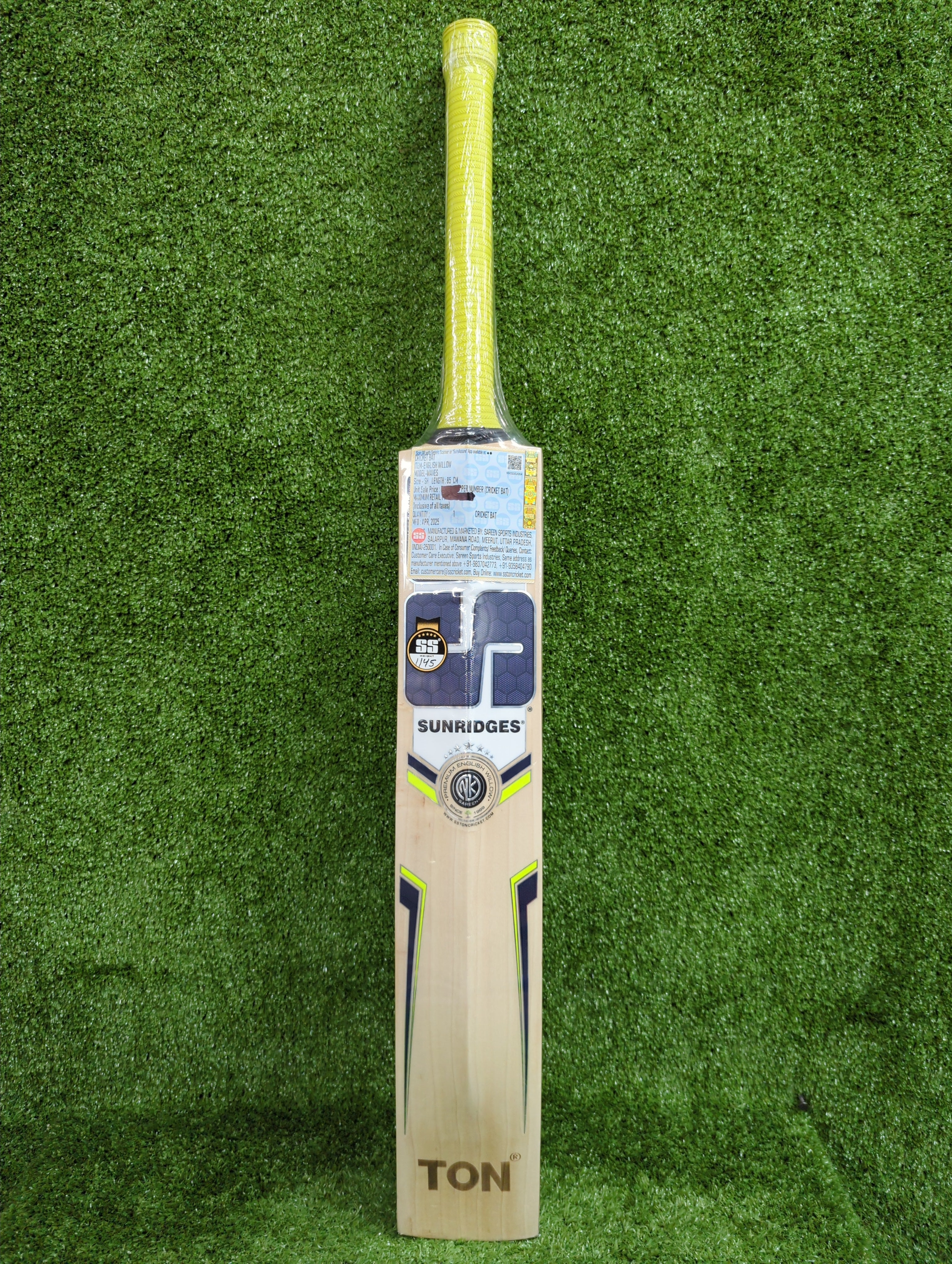 SS Waves English Willow Cricket Bat Long Blade