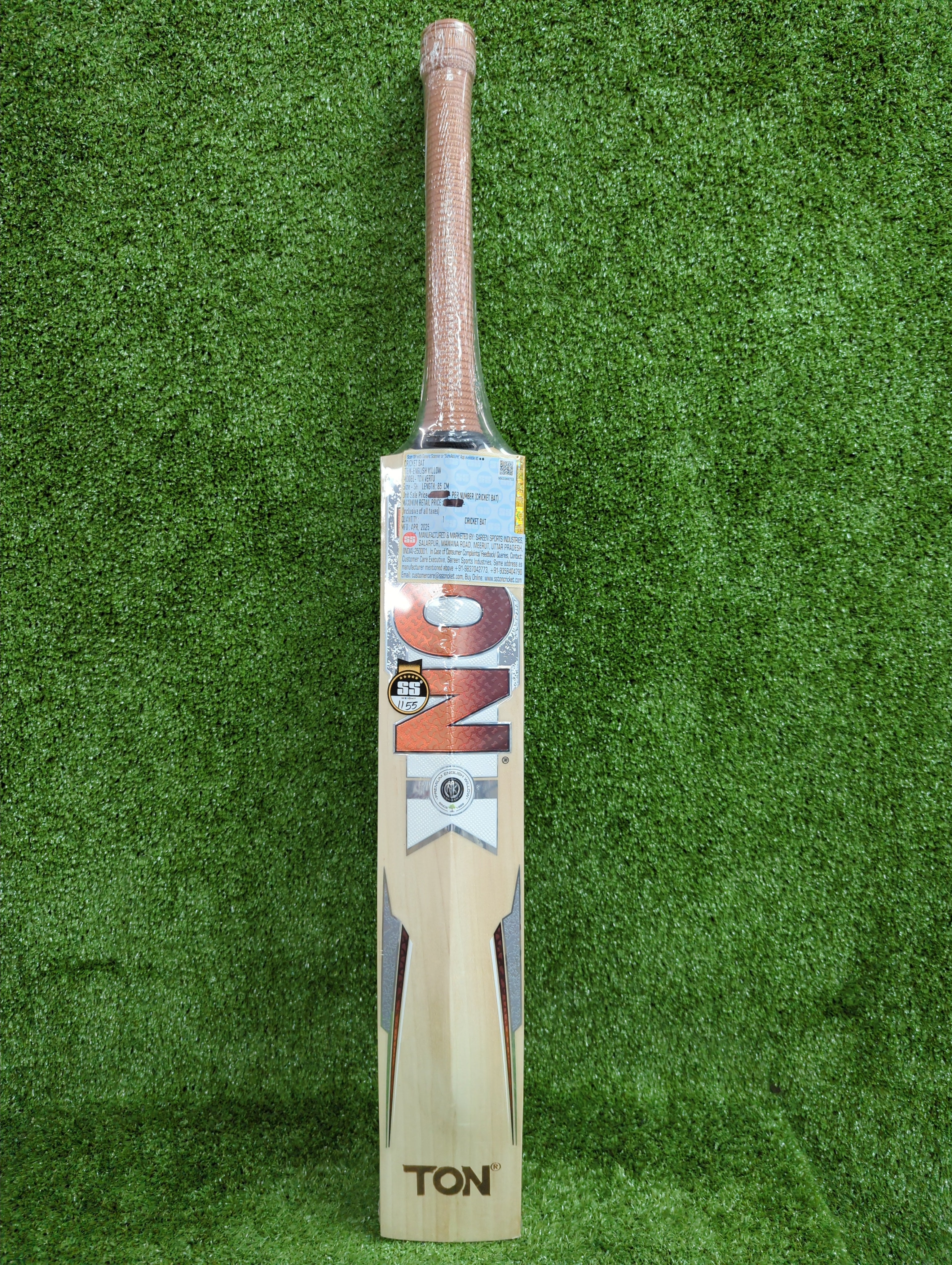SS Ton Vertu English Willow Cricket Bat Long Blade