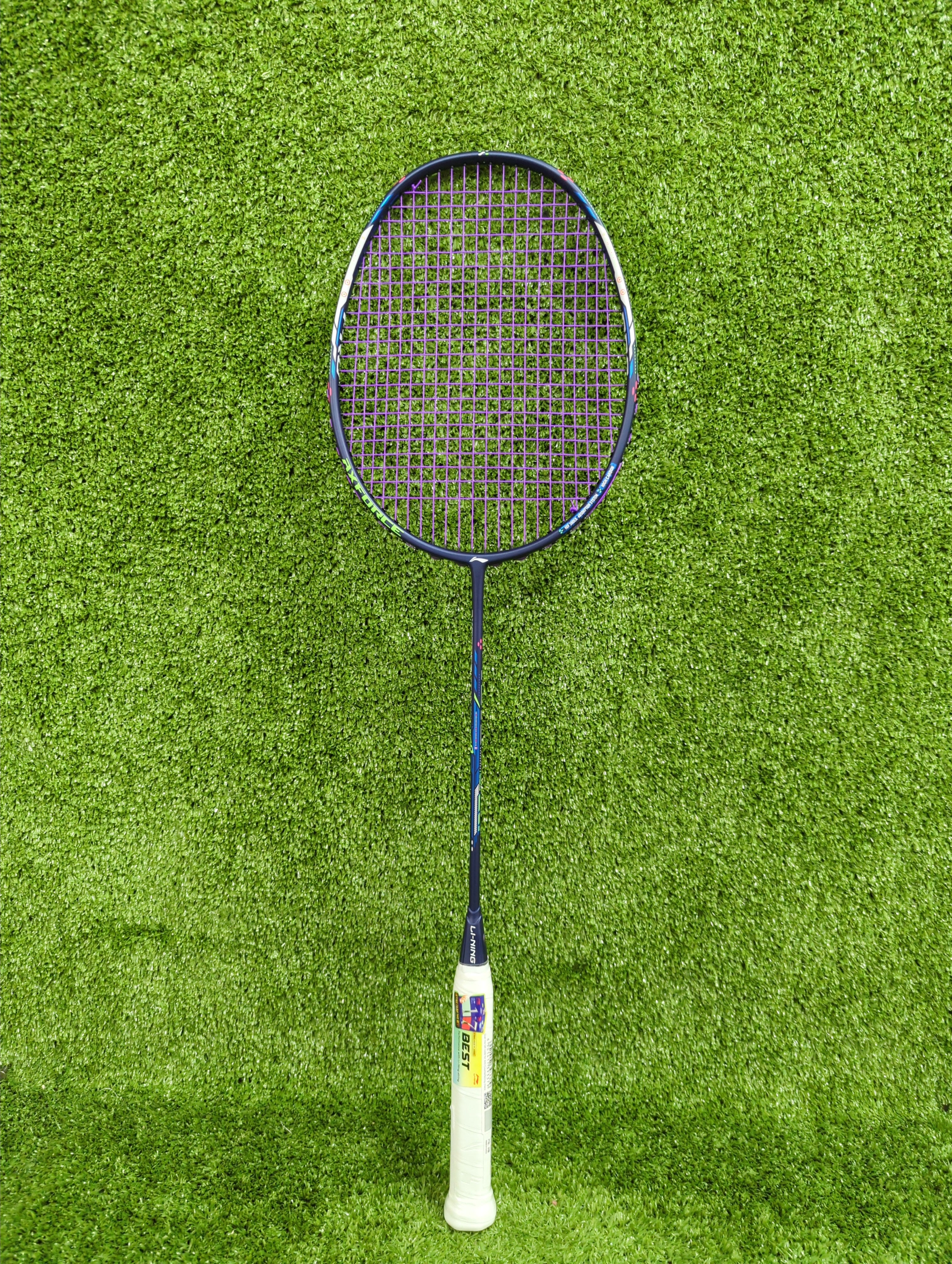 Li-Ning Axforce Cannon Pro Dark Purple Blue Badminton Racket Prestrung - Made in China