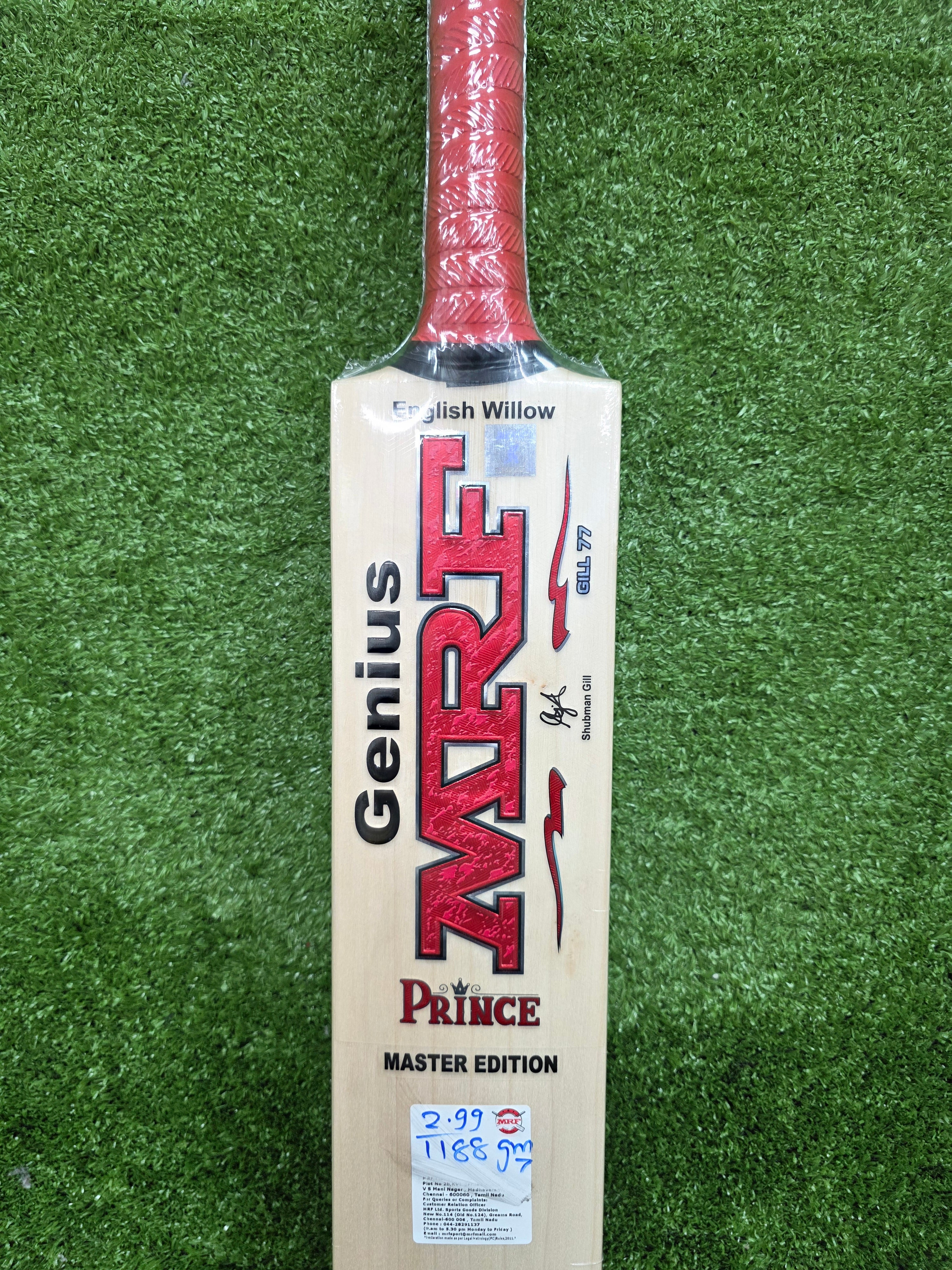 MRF Prince Master Edition English Willow Cricket Bat MRF