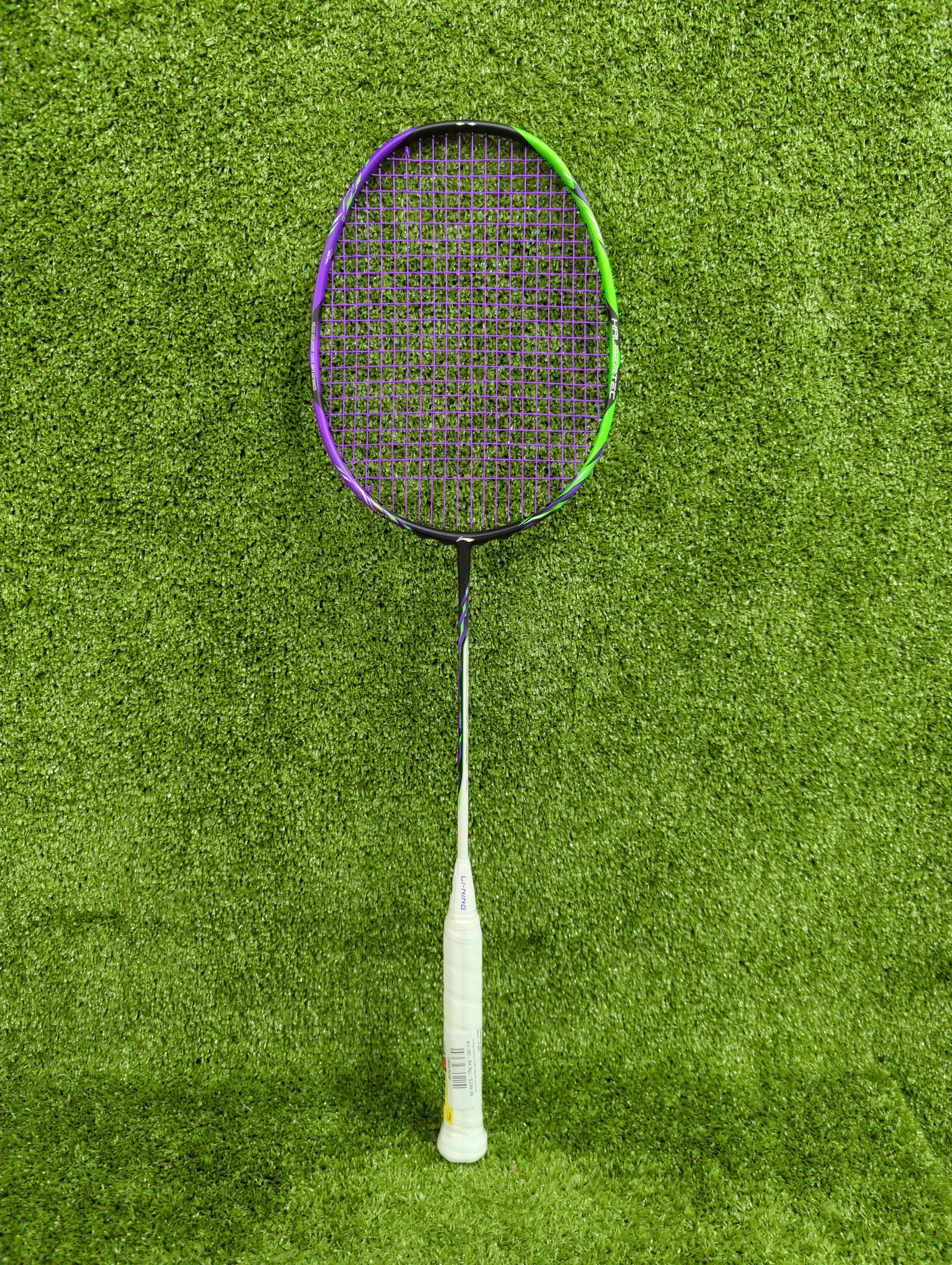 Li-Ning Halbertec 9000 Black/Purple/Green Badminton Racket Prestrung - Made in China