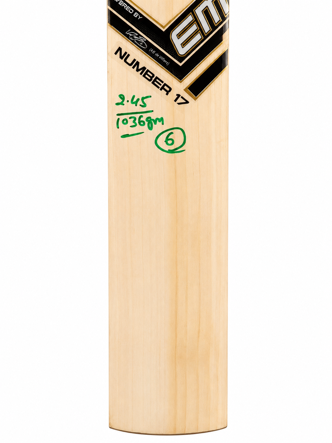 EM 360 No. 17 AB de Villiers Junior Youth English Willow Cricket Bat EM