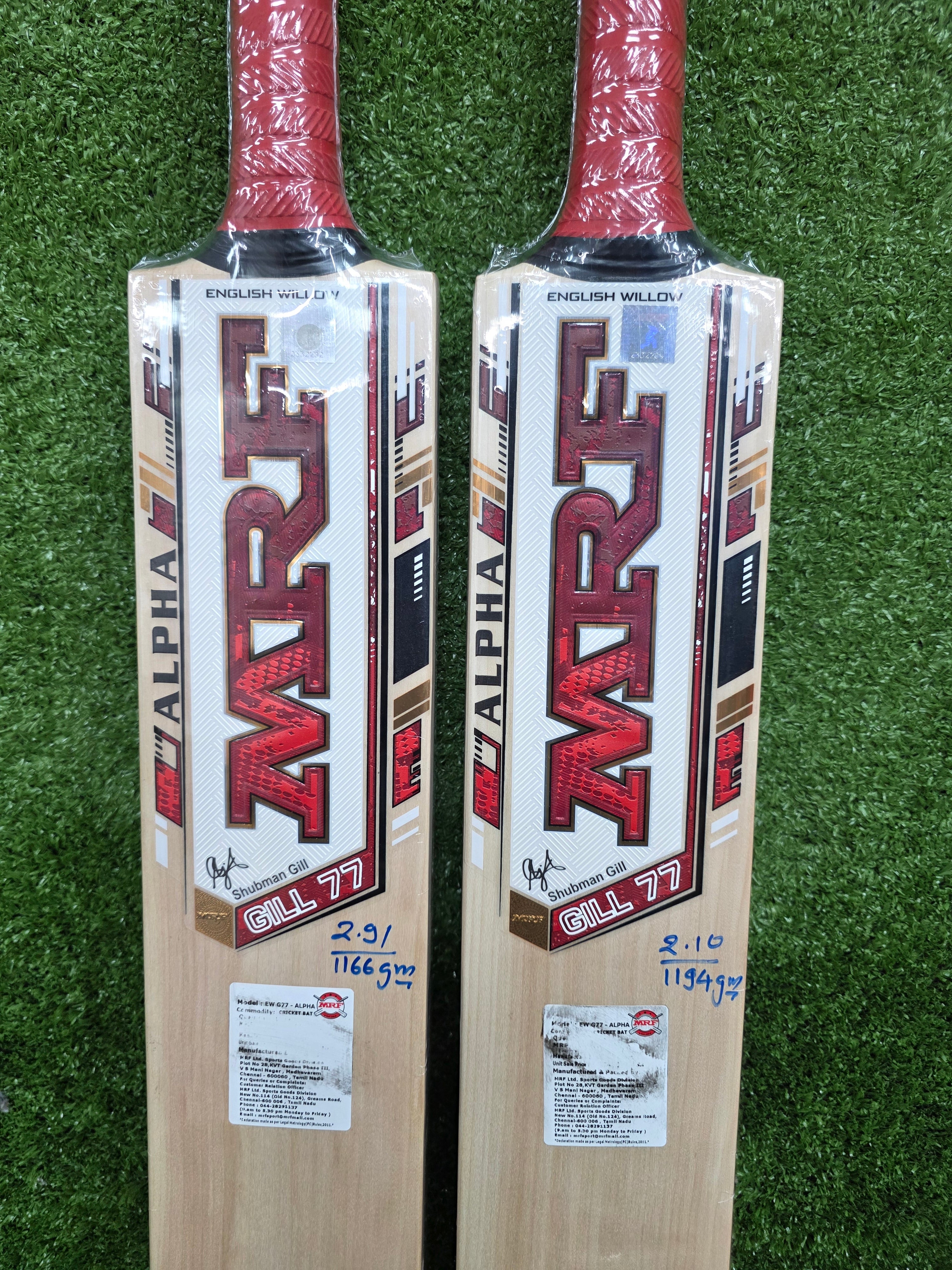 MRF Alpha GILL 77 English Willow Cricket Bat MRF