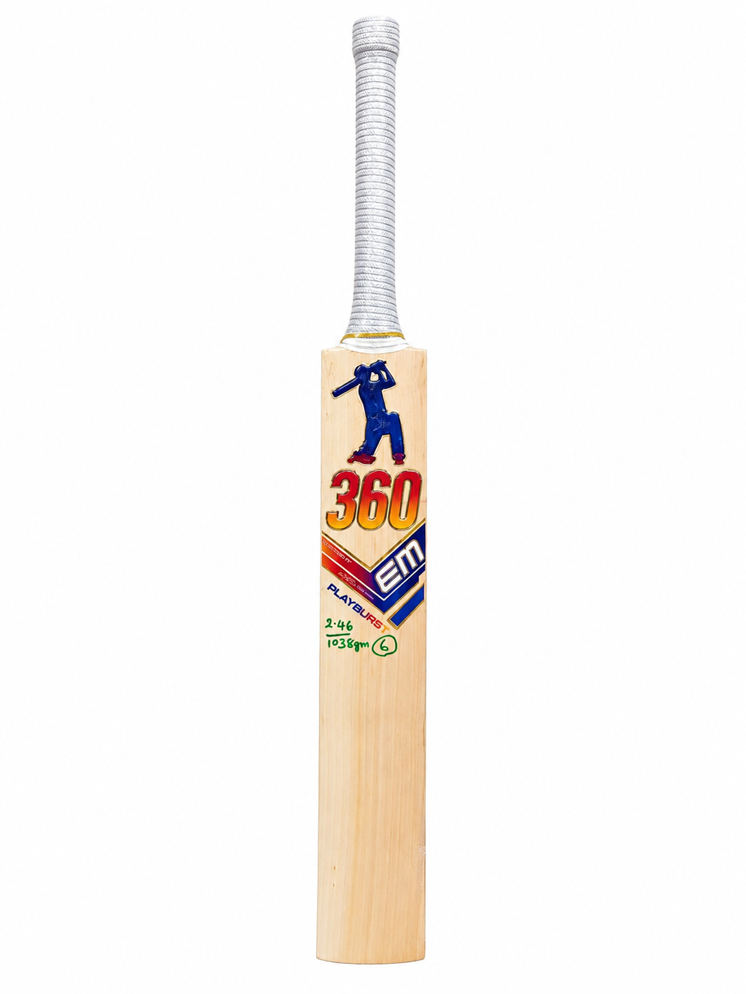 EM 360 Play Burst AB de Villiers Junior / Youth English Willow Cricket Bat EM
