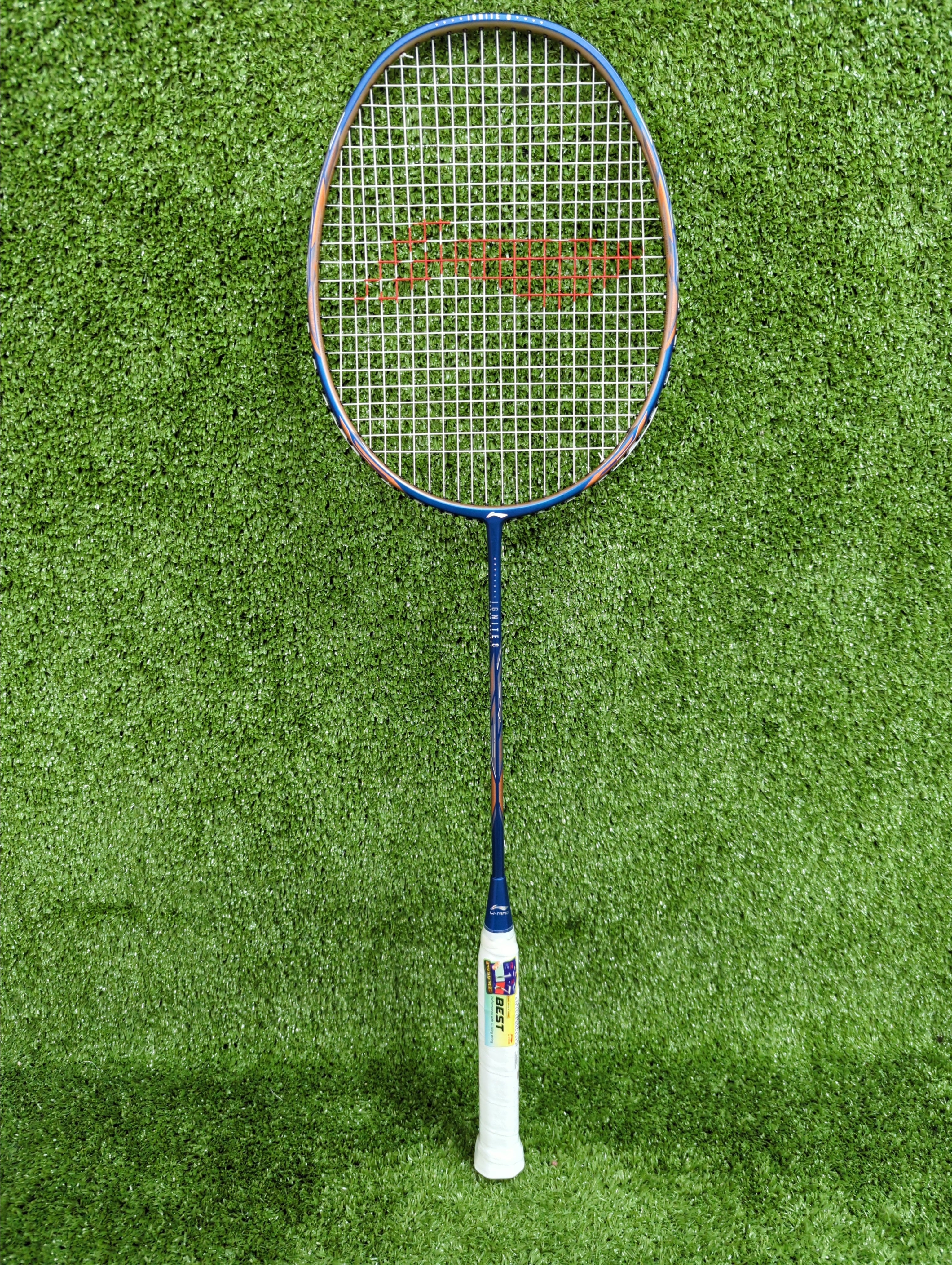 Li-Ning IGNITE 8 Blue Orange Badminton Racket Prestrung - Made in China