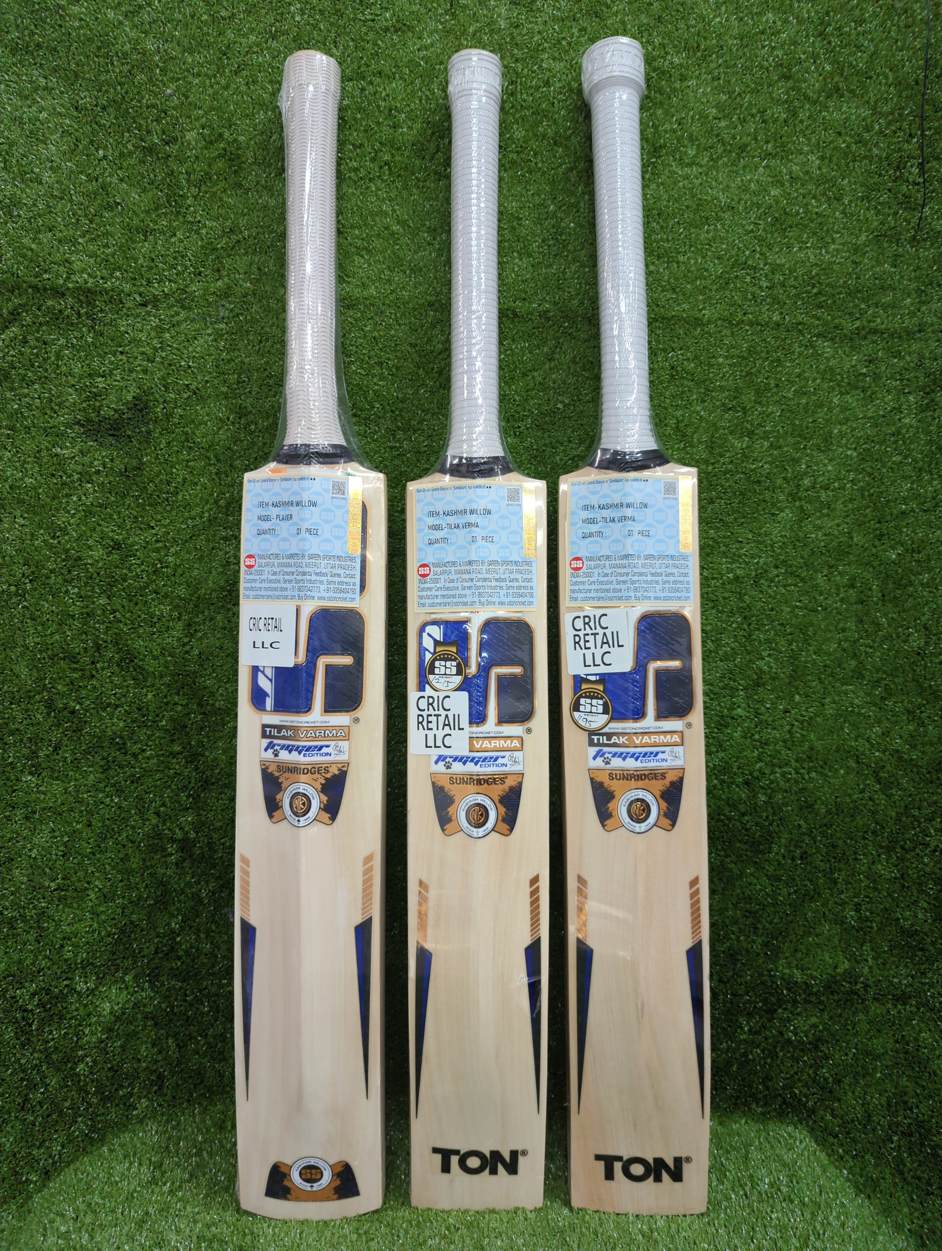 SS Tilak Varma Trigger Edition Kashmir Willow Cricket Bat SS