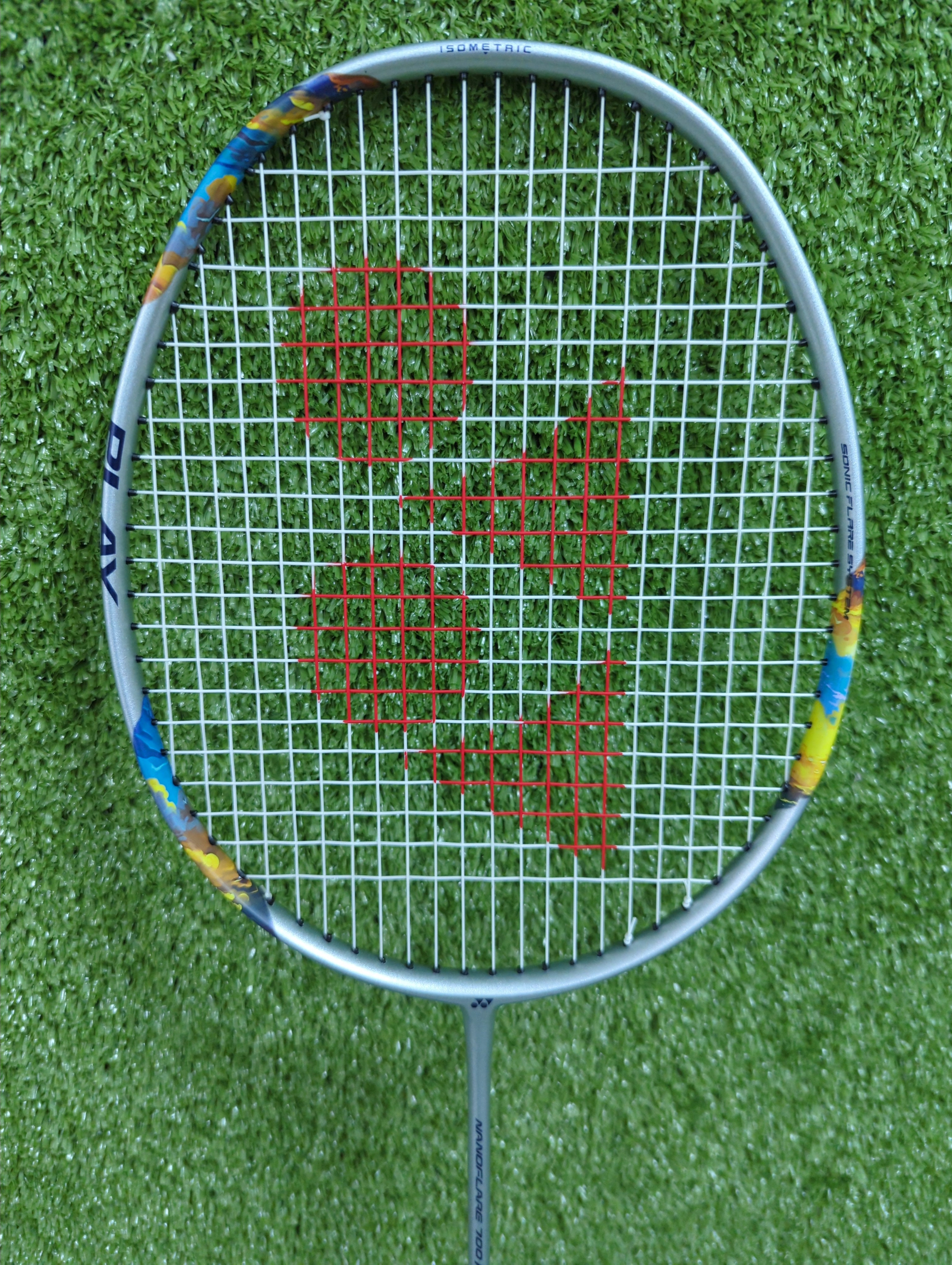 Yonex Nanoflare 700 Play Badminton Racket (Prestrung) - Silver/Sky Blue