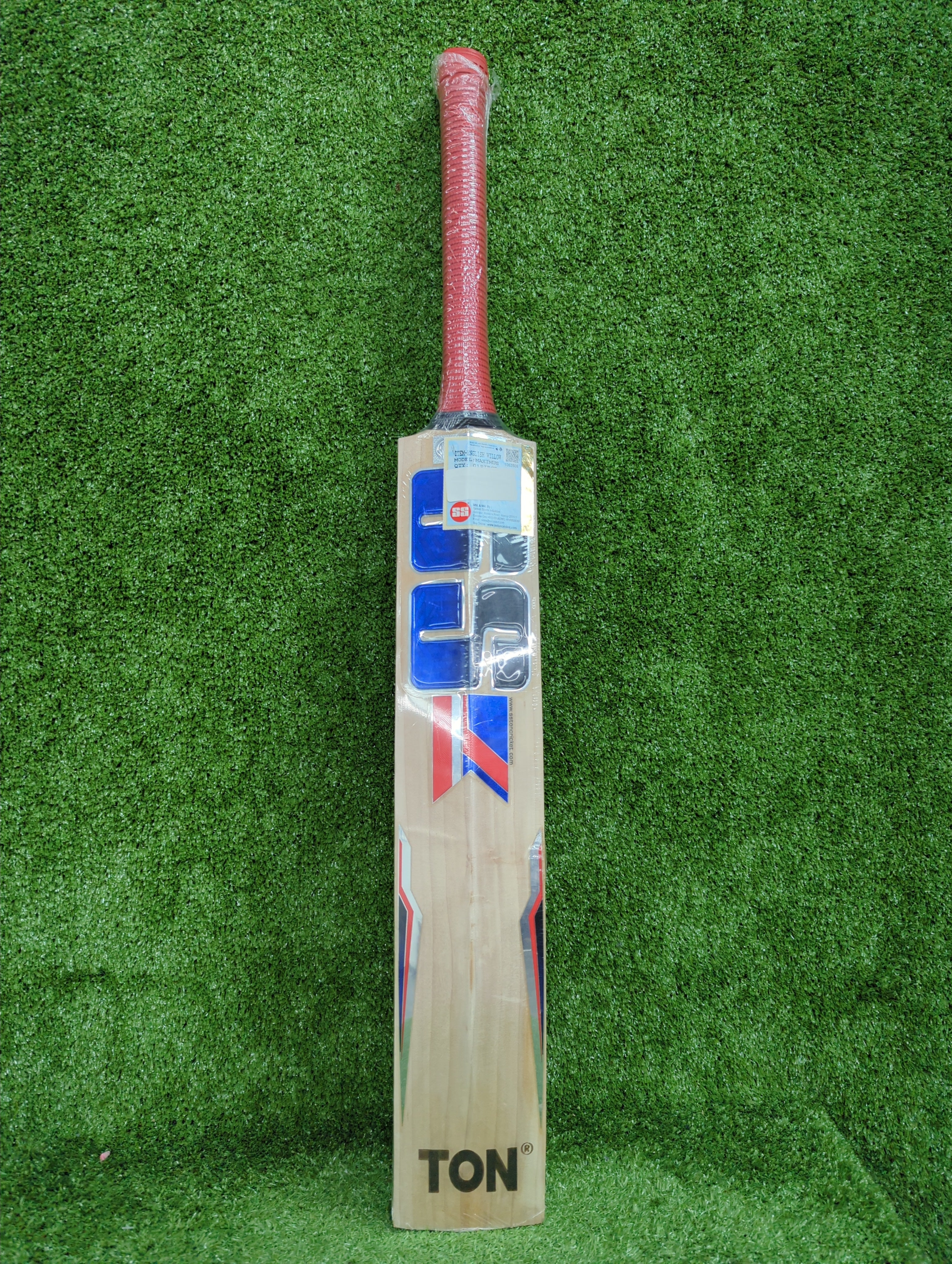 SS Core Maximus Grade 1 English Willow Cricket Bat (Blue Sticker) by SS