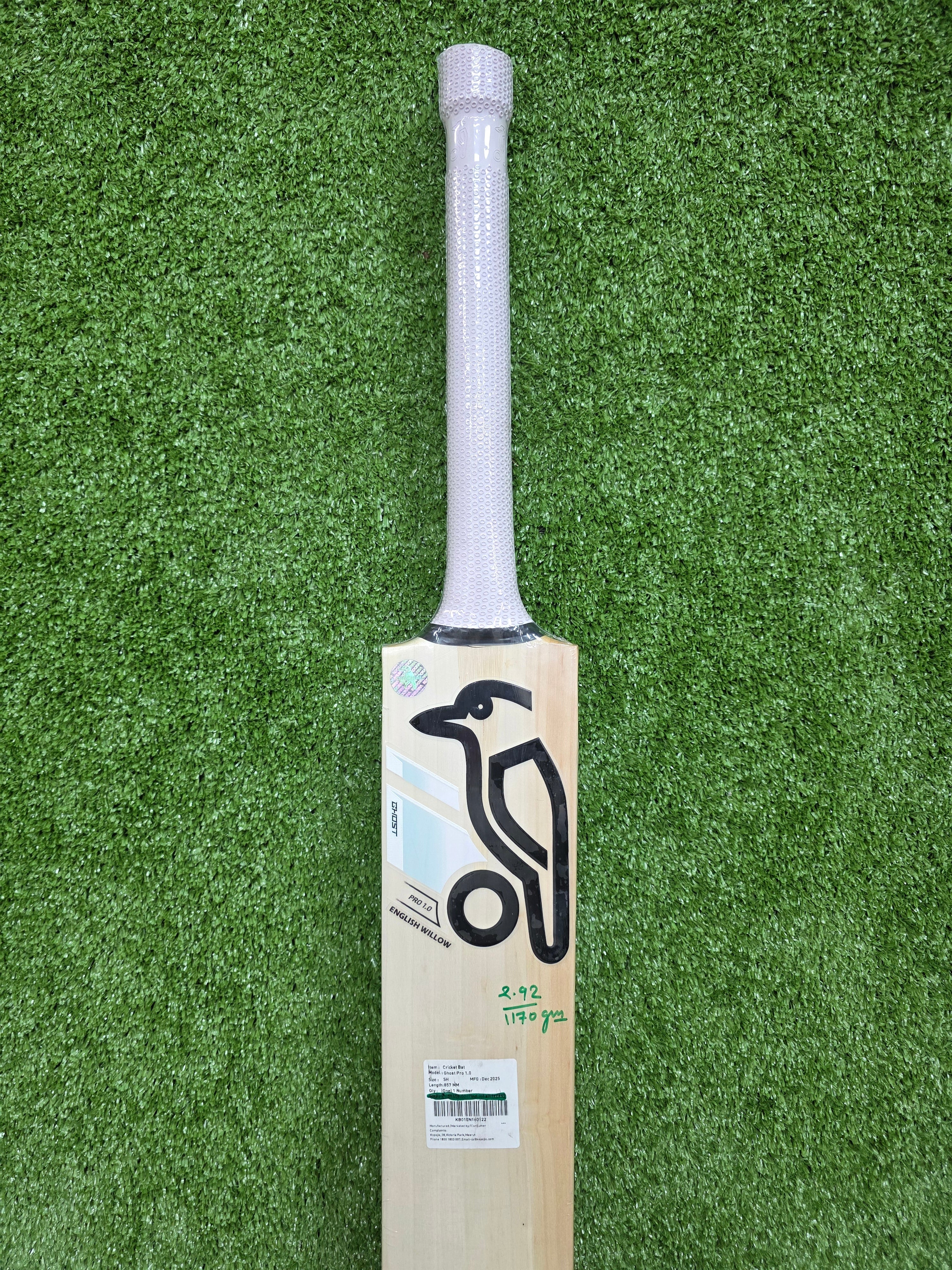 Kookaburra Ghost Pro 1.0 Cricket Bat - Grade 1 English Willow