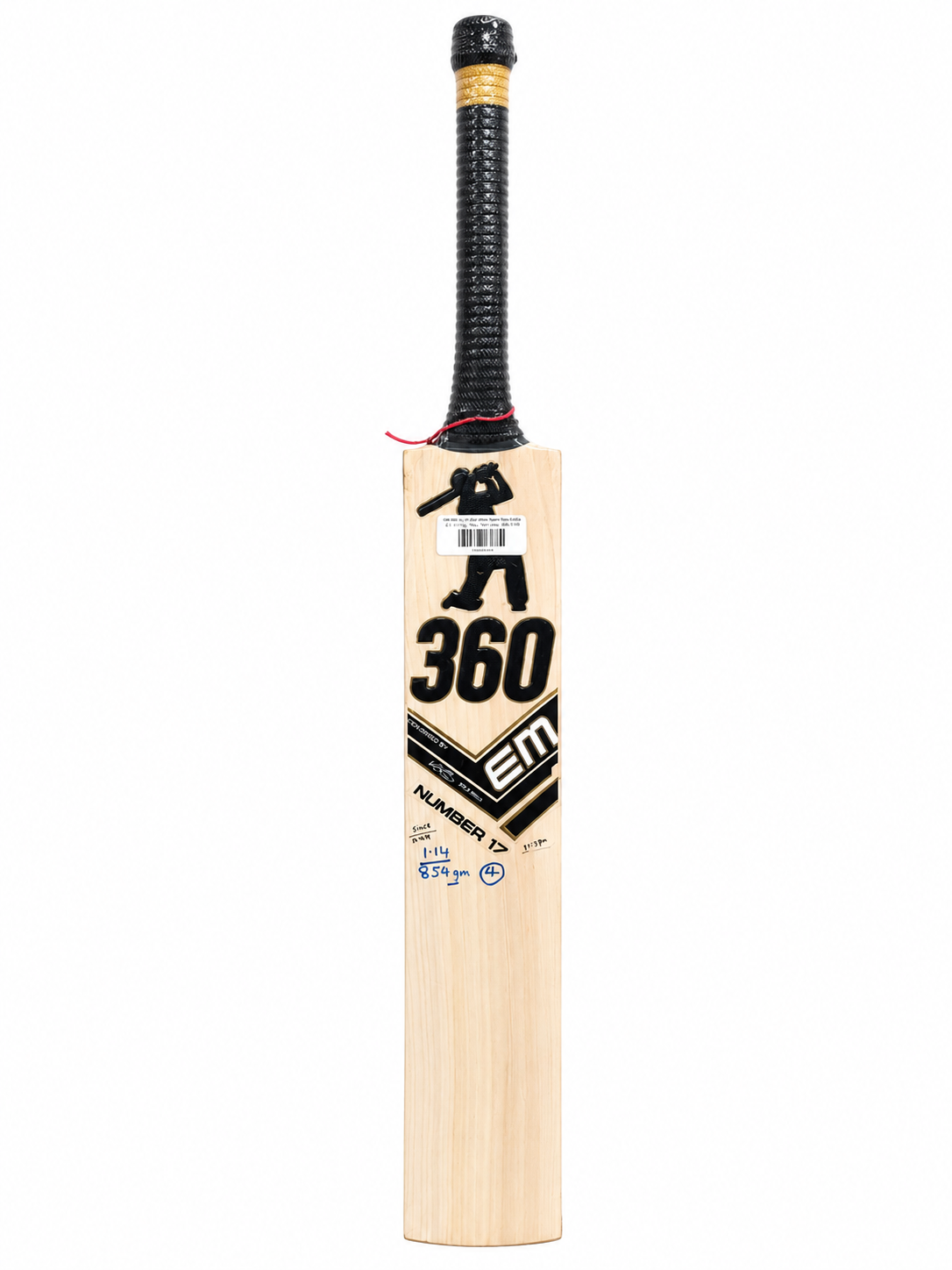 EM 360 No. 17 AB de Villiers Junior Youth English Willow Cricket Bat EM