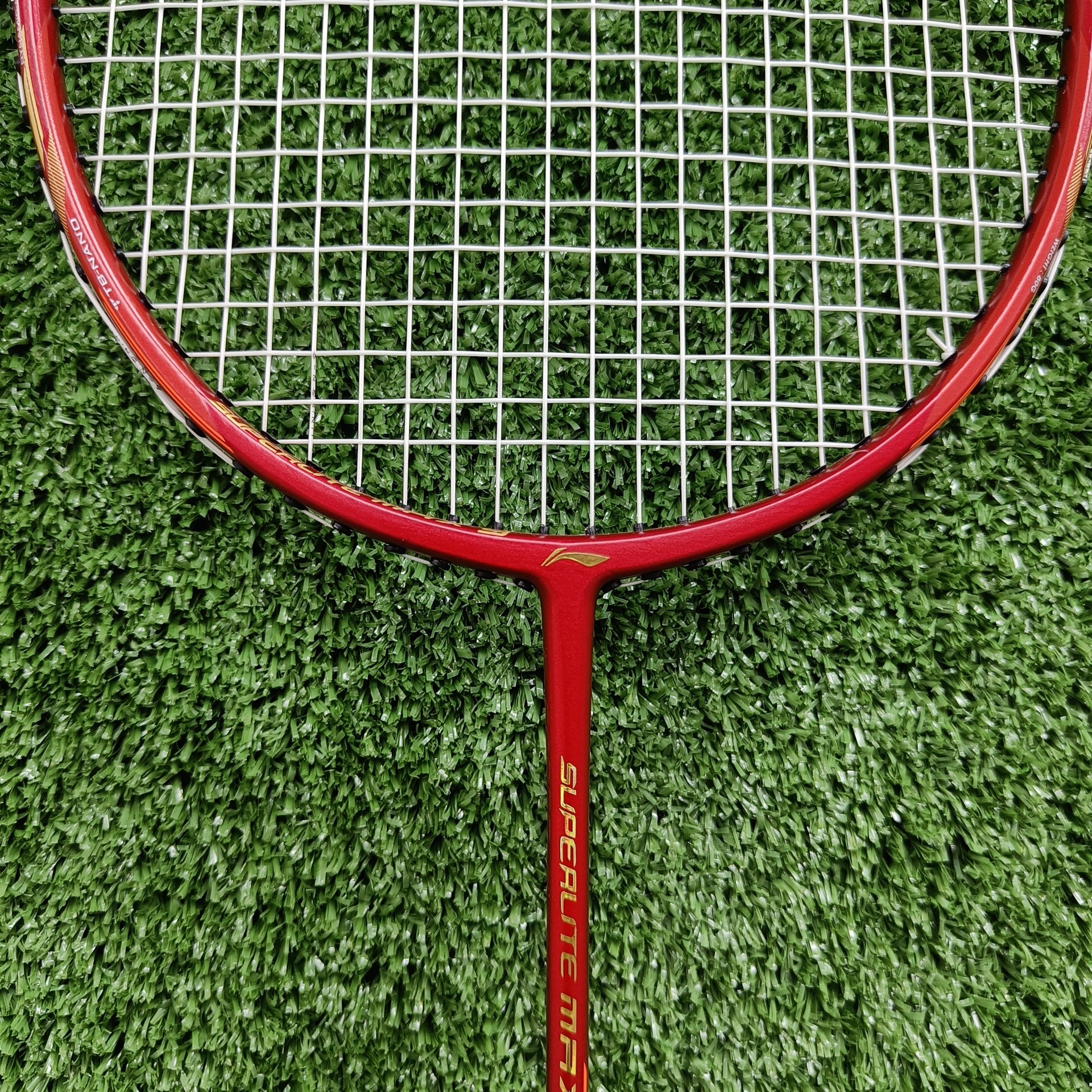 Li-Ning G-Force Superlite Max 9 Badminton Racket Prestrung (Red) - Made in China