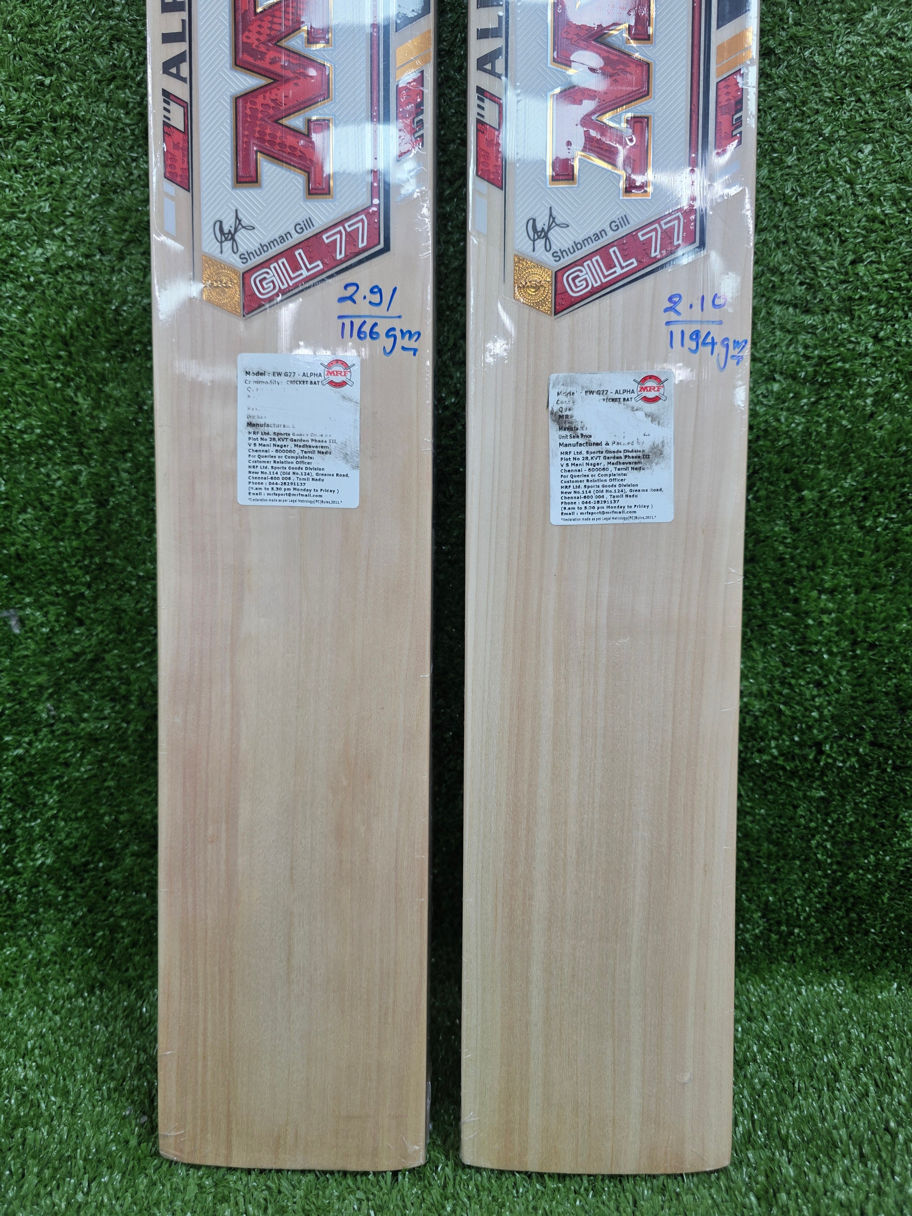 MRF Alpha GILL 77 English Willow Cricket Bat MRF