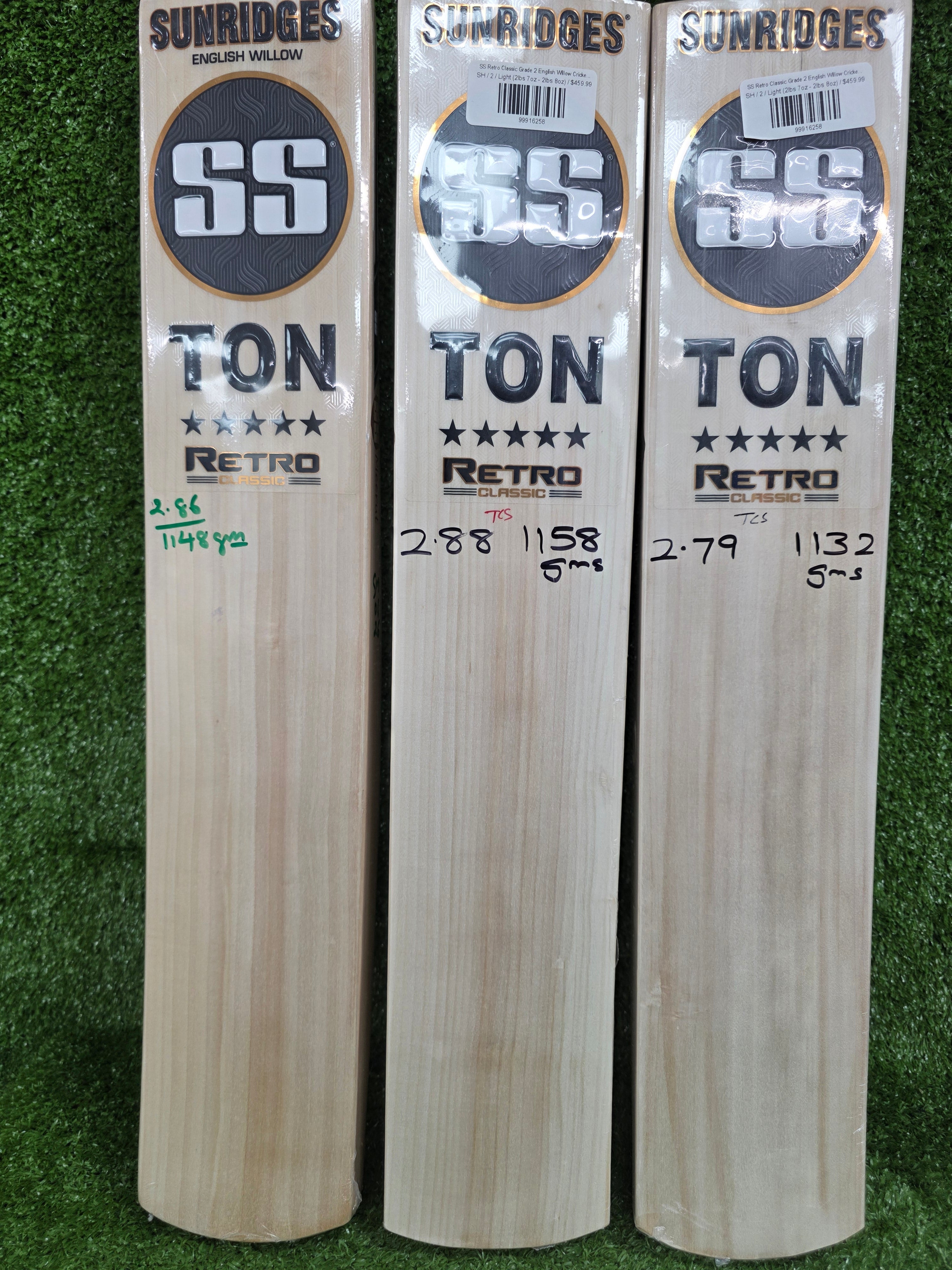 SS Retro Classic Grade 2 English Willow Cricket Bat (SH) SS