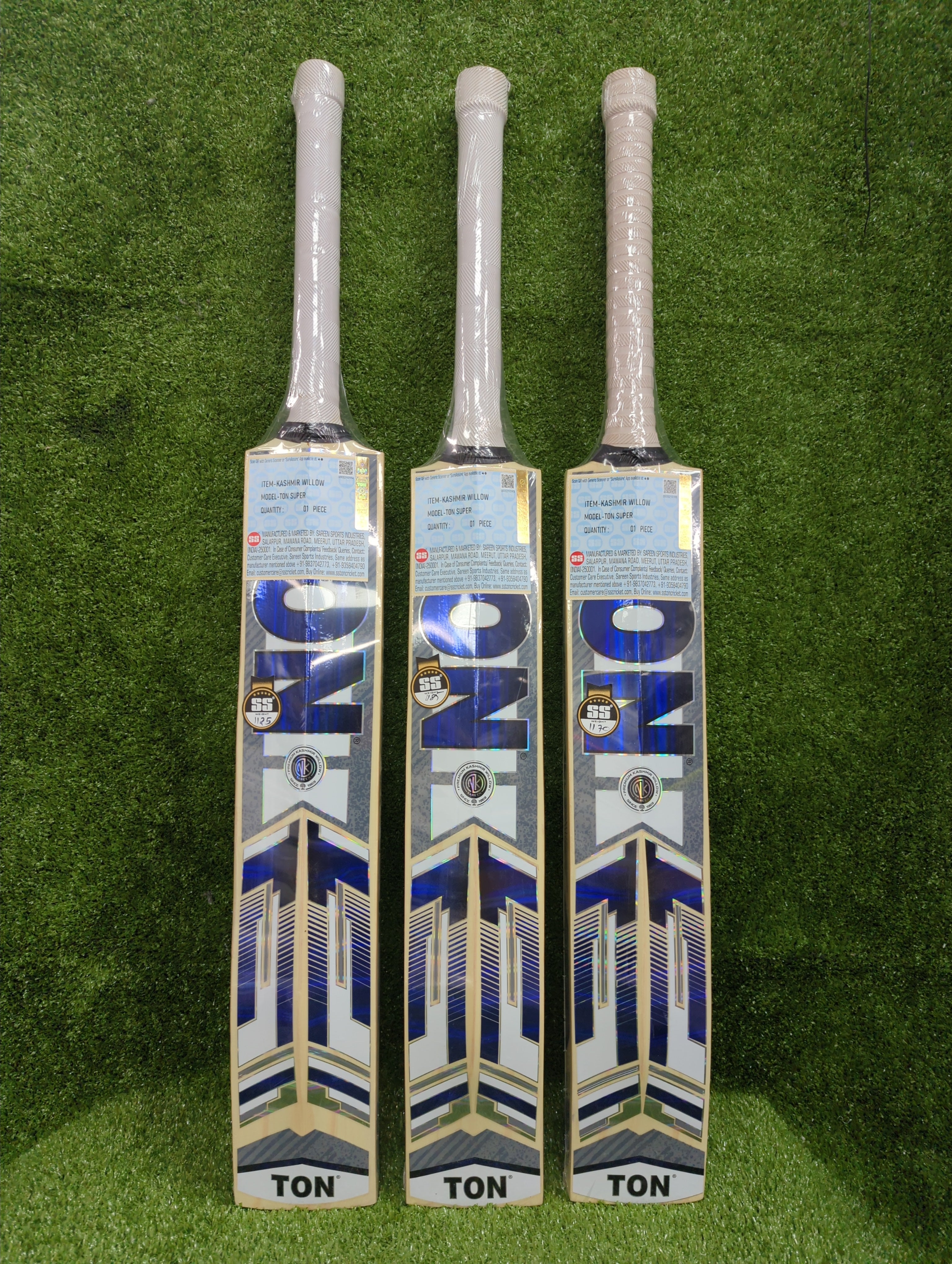 SS TON Super Kashmir Willow Cricket Bat by SS - back view - TopCricketStore
