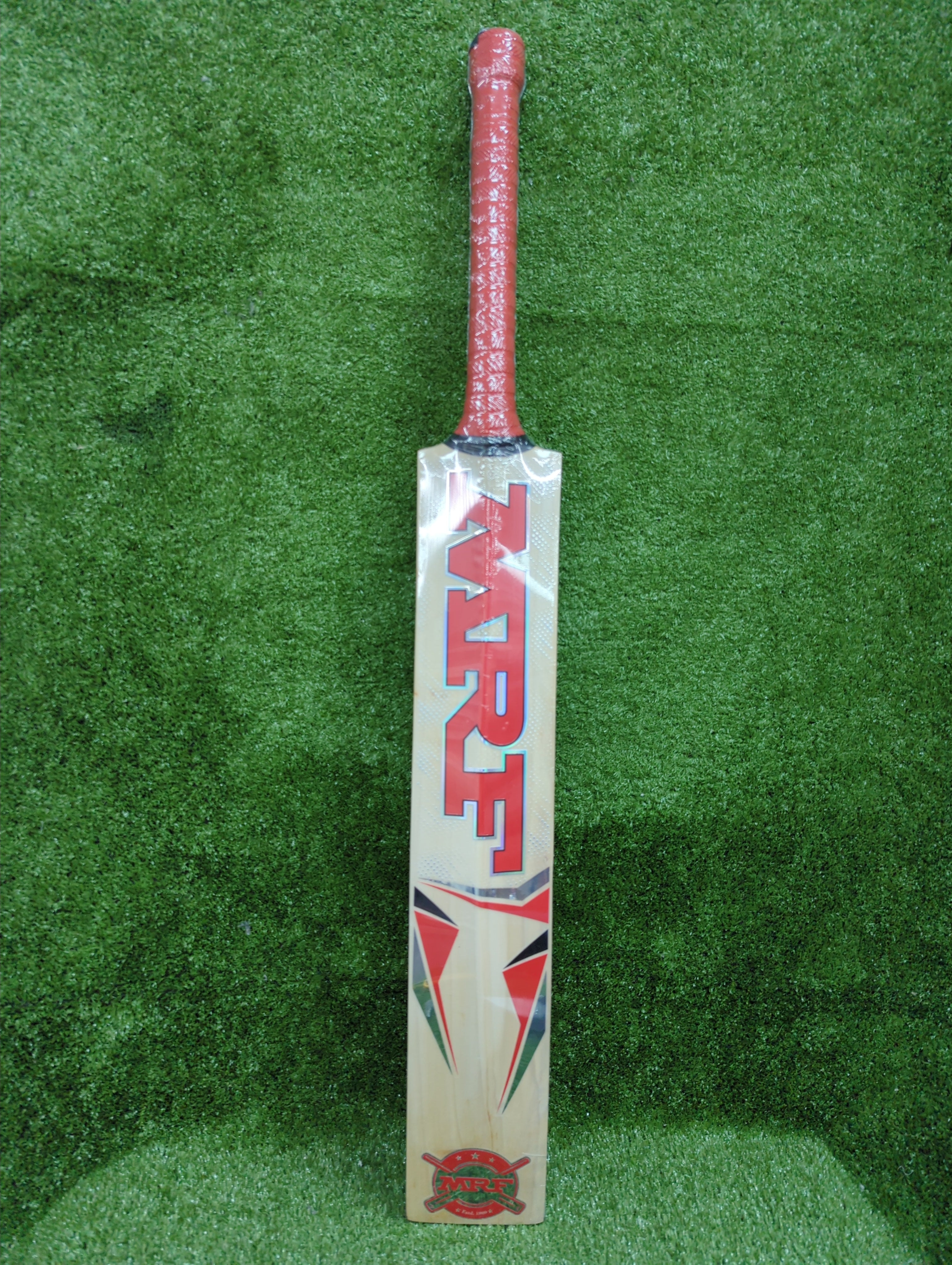 MRF Power VK 18 English Willow Cricket Bat (Red) - Long Blade MRF