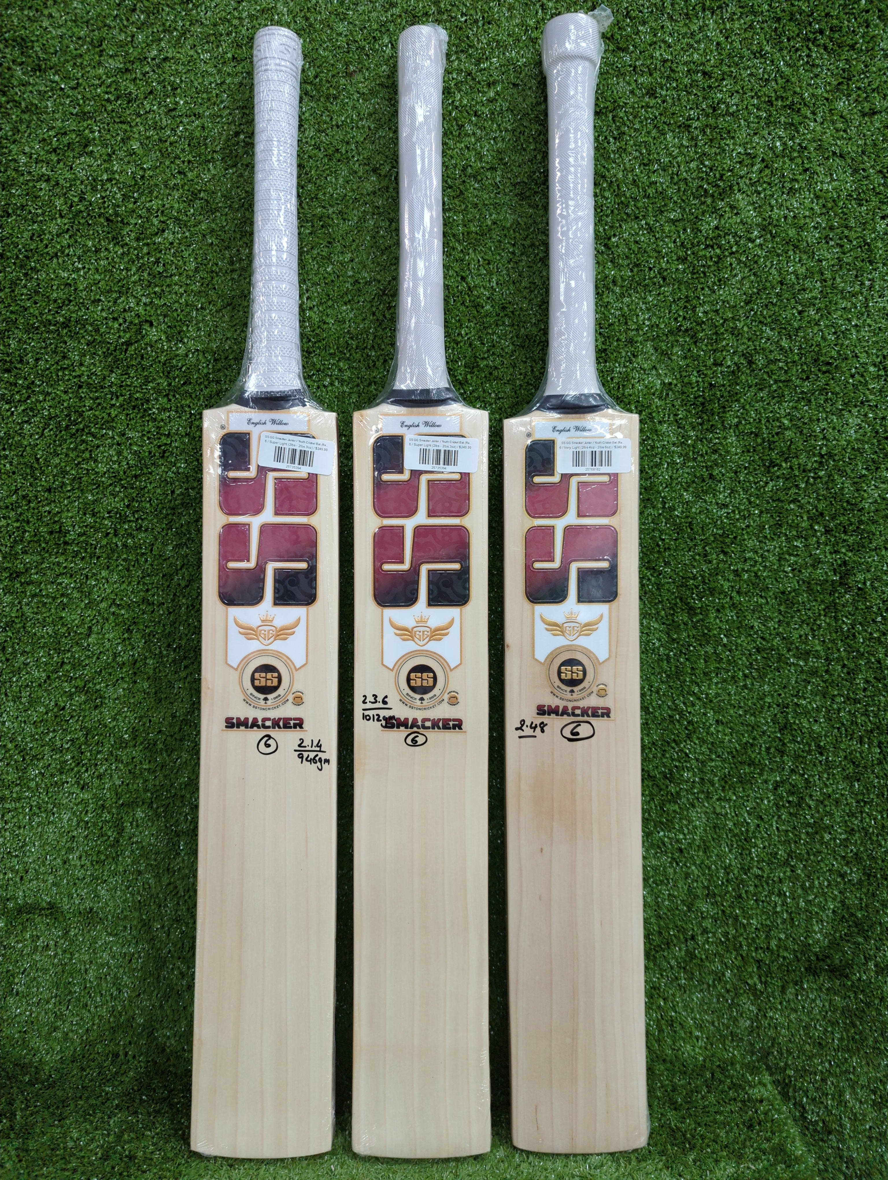 SS GG Smacker Junior / Youth Cricket Bat (Red Sticker)