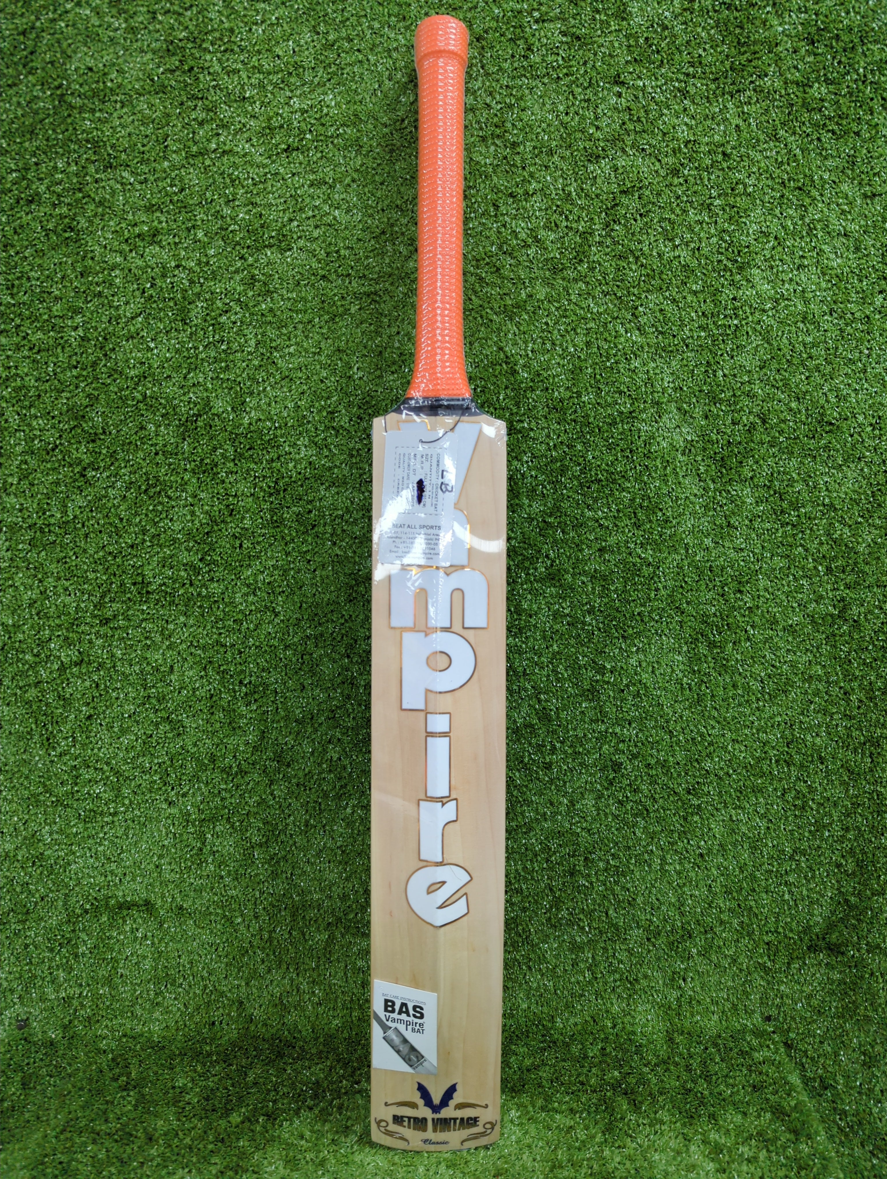 BAS Retro MSD Classic Long Blade English Willow Cricket Bat