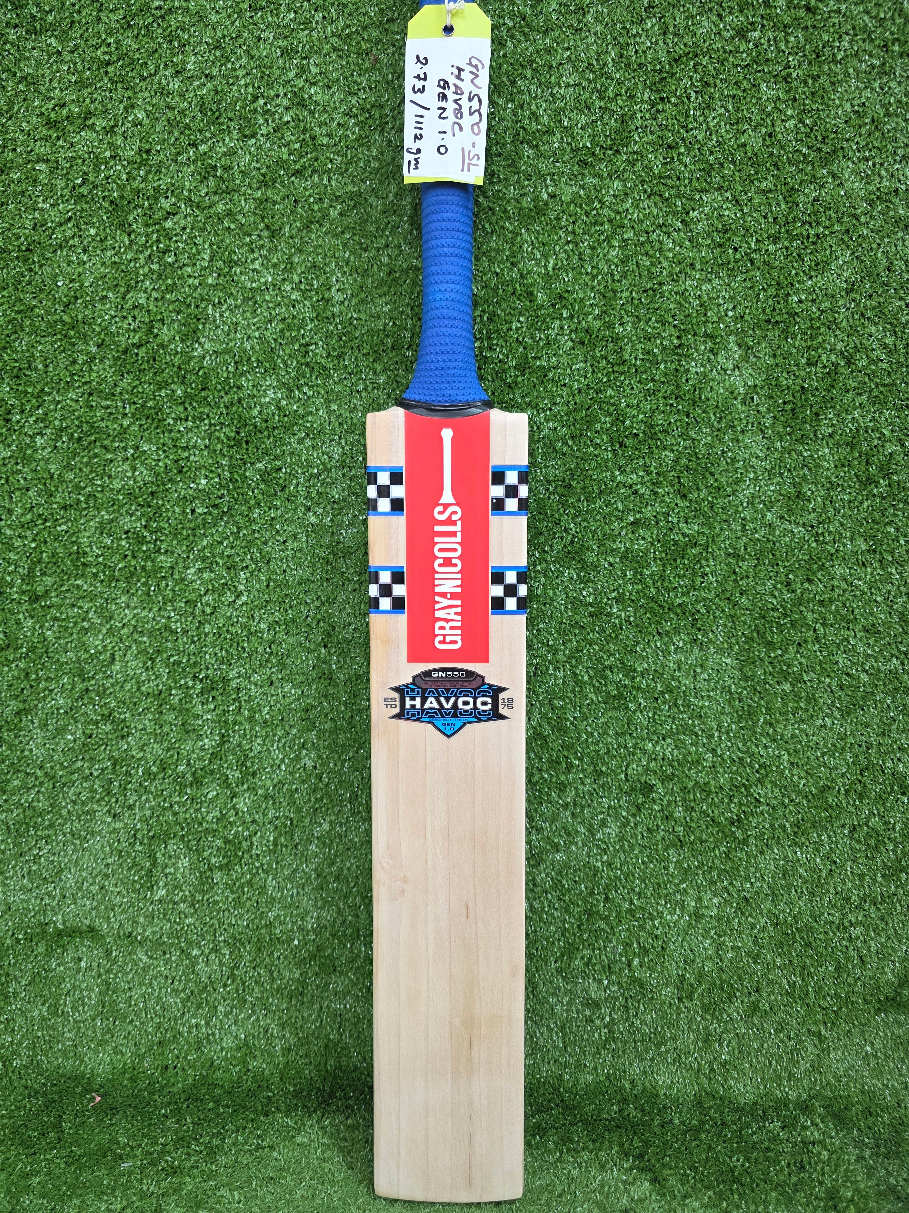 Gray-Nicolls Havoc 1.0 GN550 Adult English Willow Cricket Bat - Short Length
