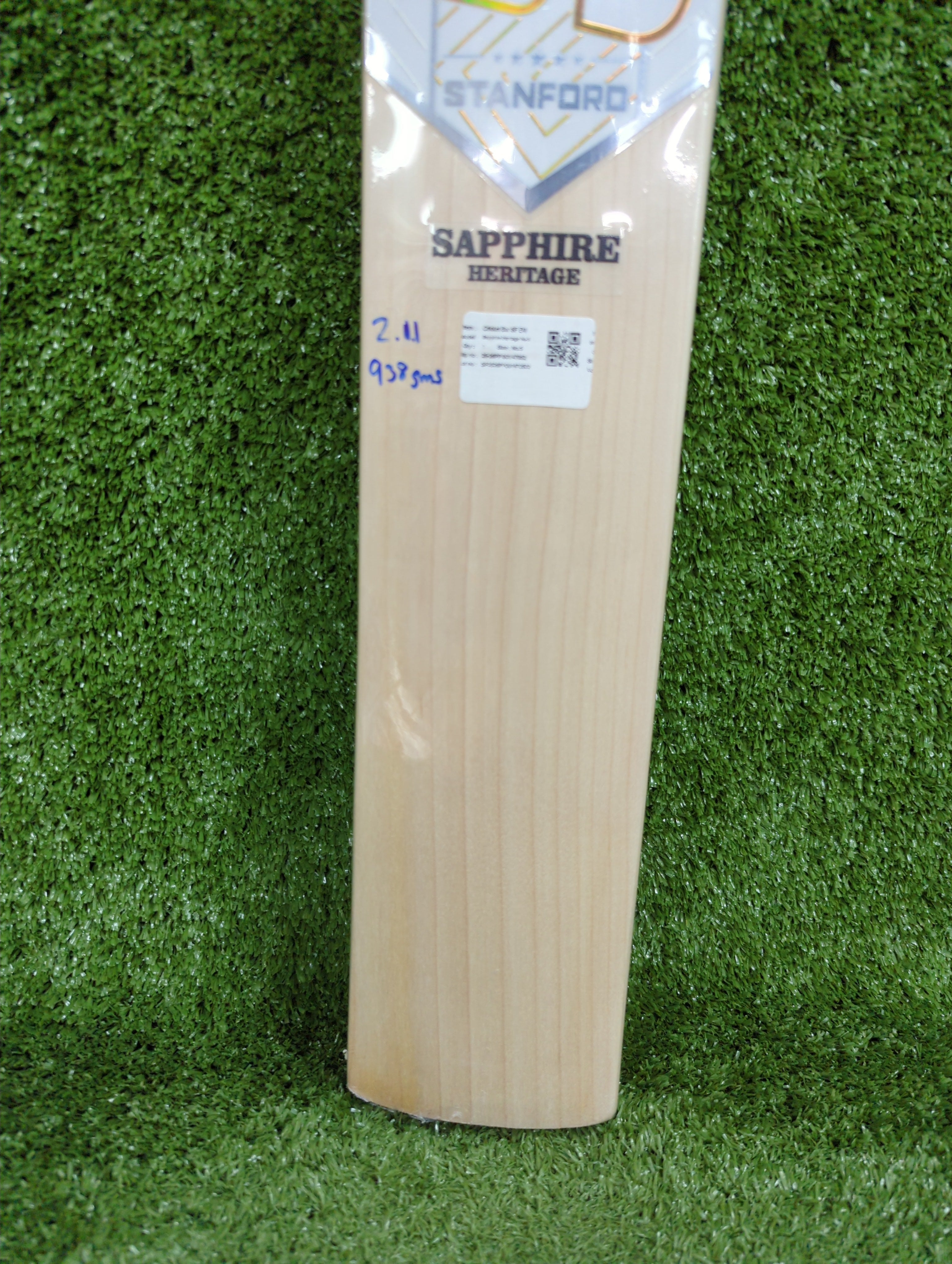 SF Sapphire Heritage Junior / Youth English Willow Cricket Bat by SF - side view - TopCricketStore
