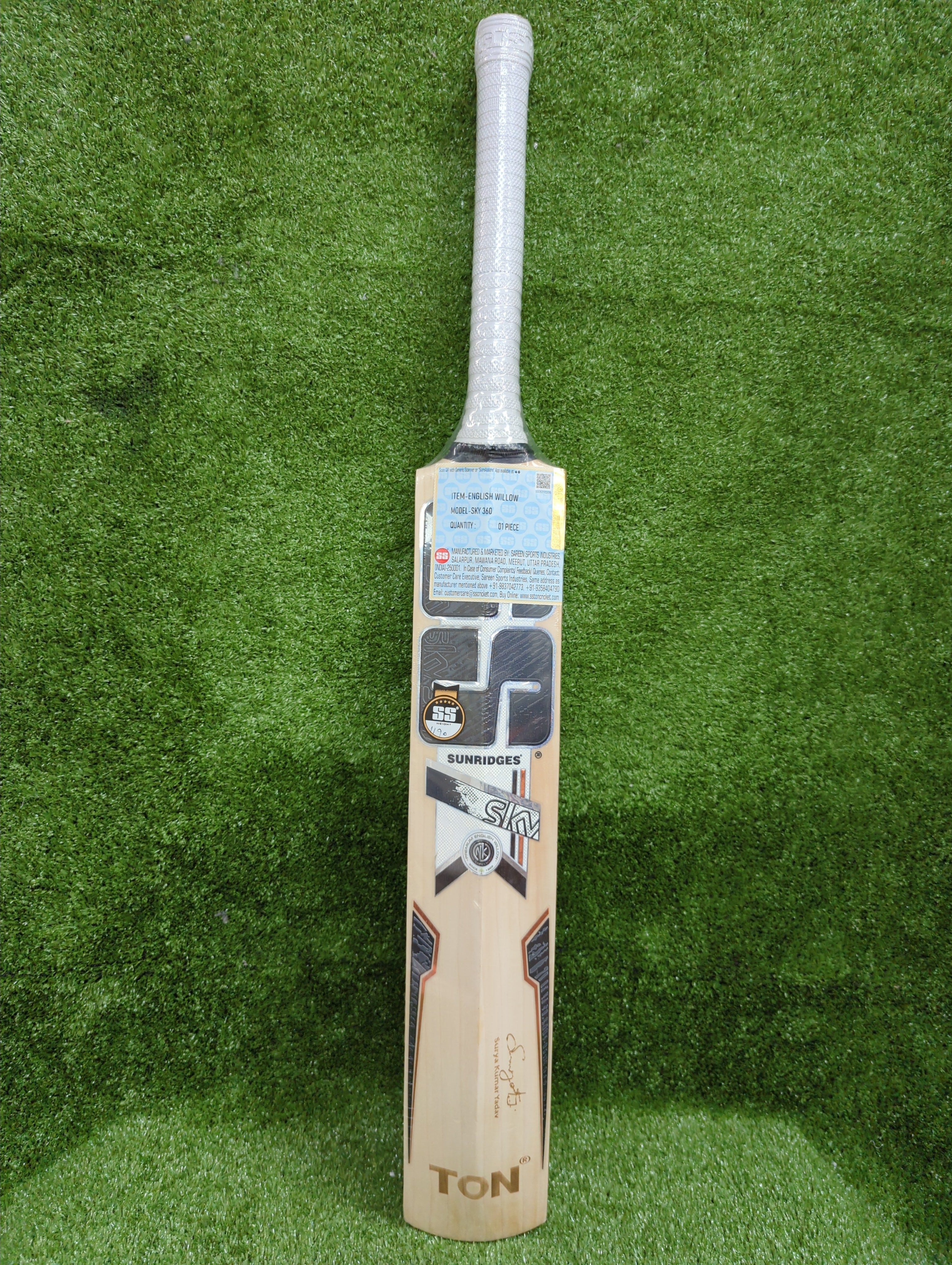 SS Sky 360 English Willow Cricket Bat Short Handle SS