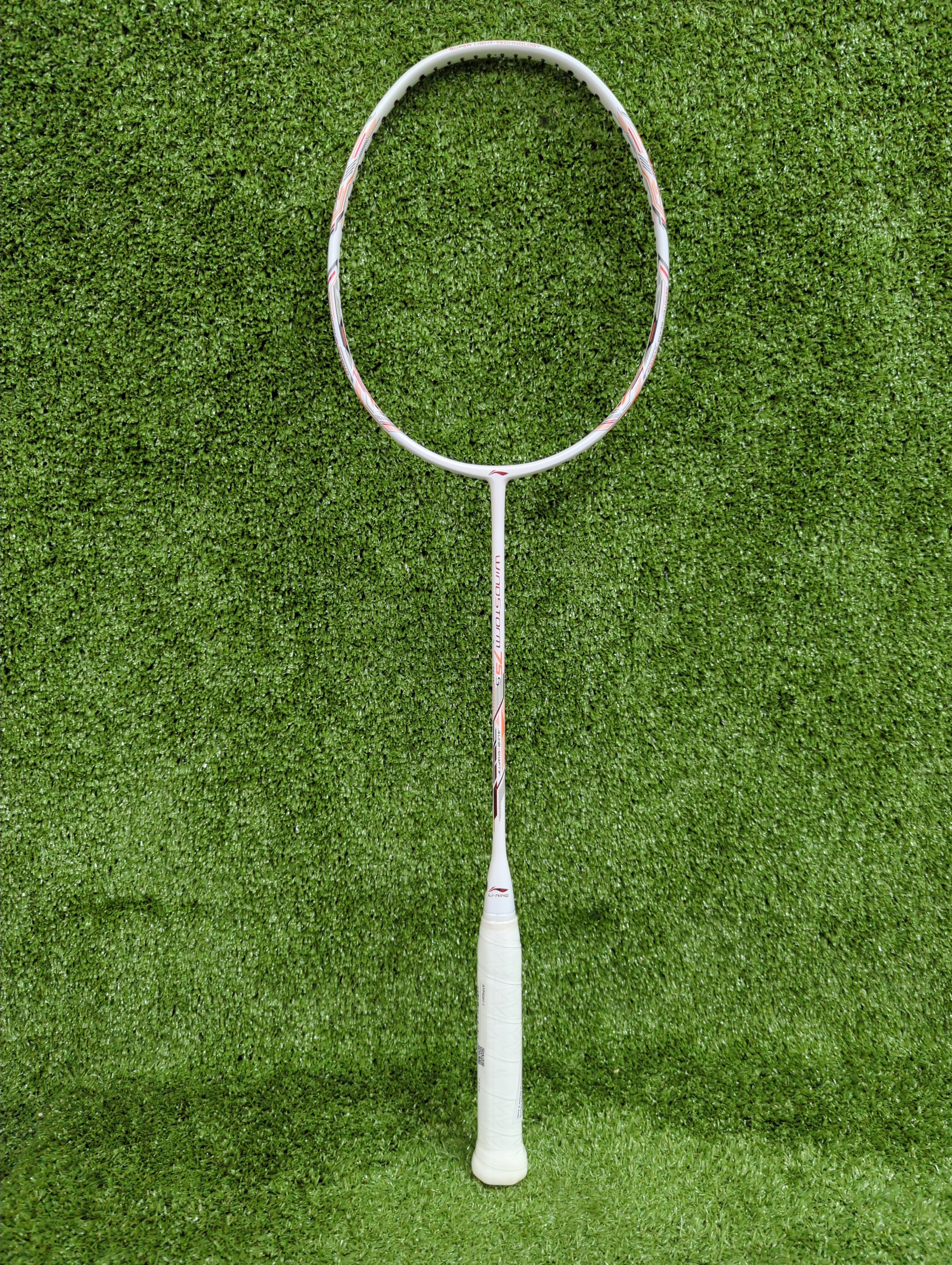 Li-Ning Windstorm 75 S White Badminton Racket Unstrung - Made in China