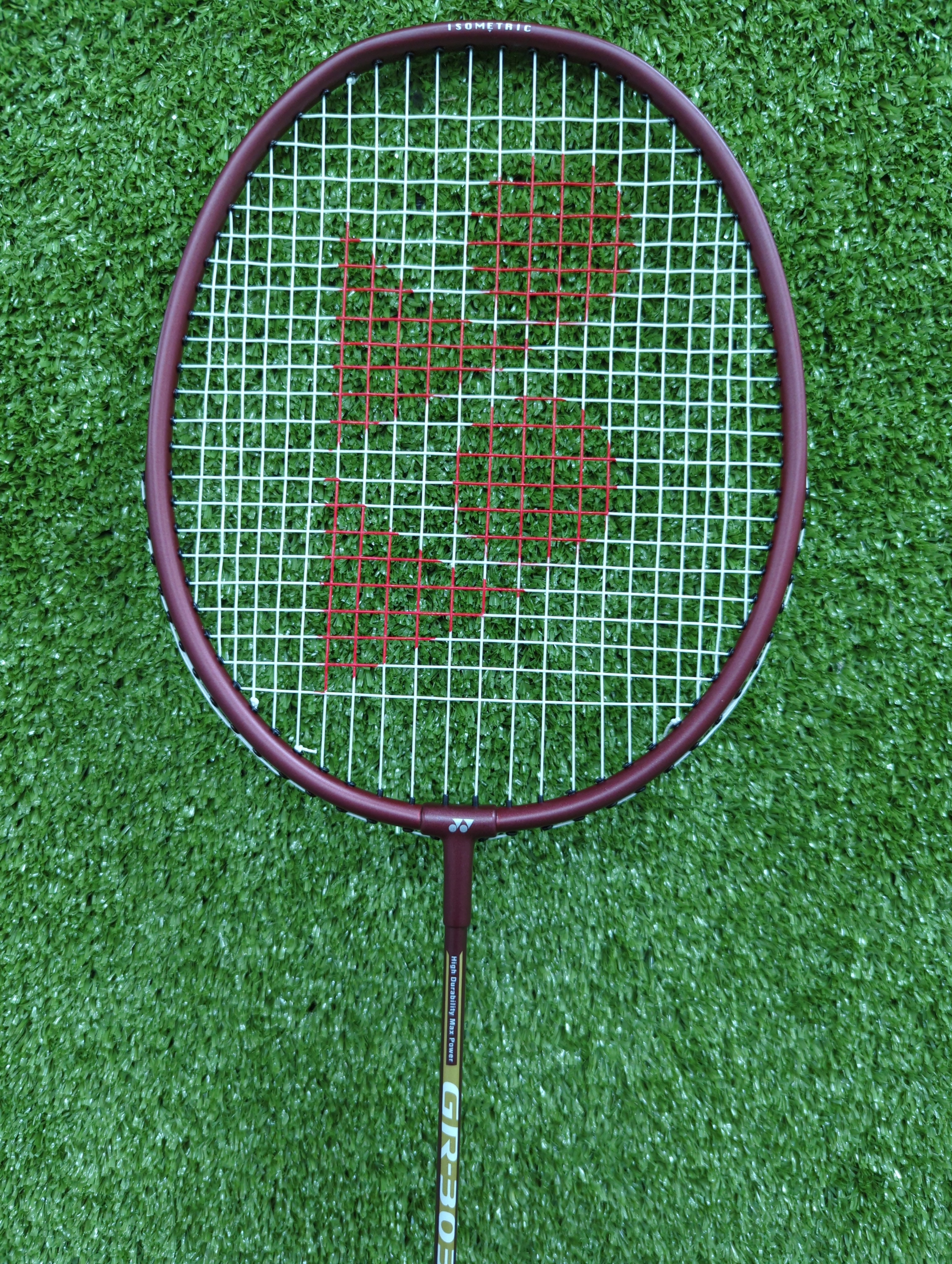 Yonex GR-303i Dark Red Badminton Racket Prestrung - Made in India