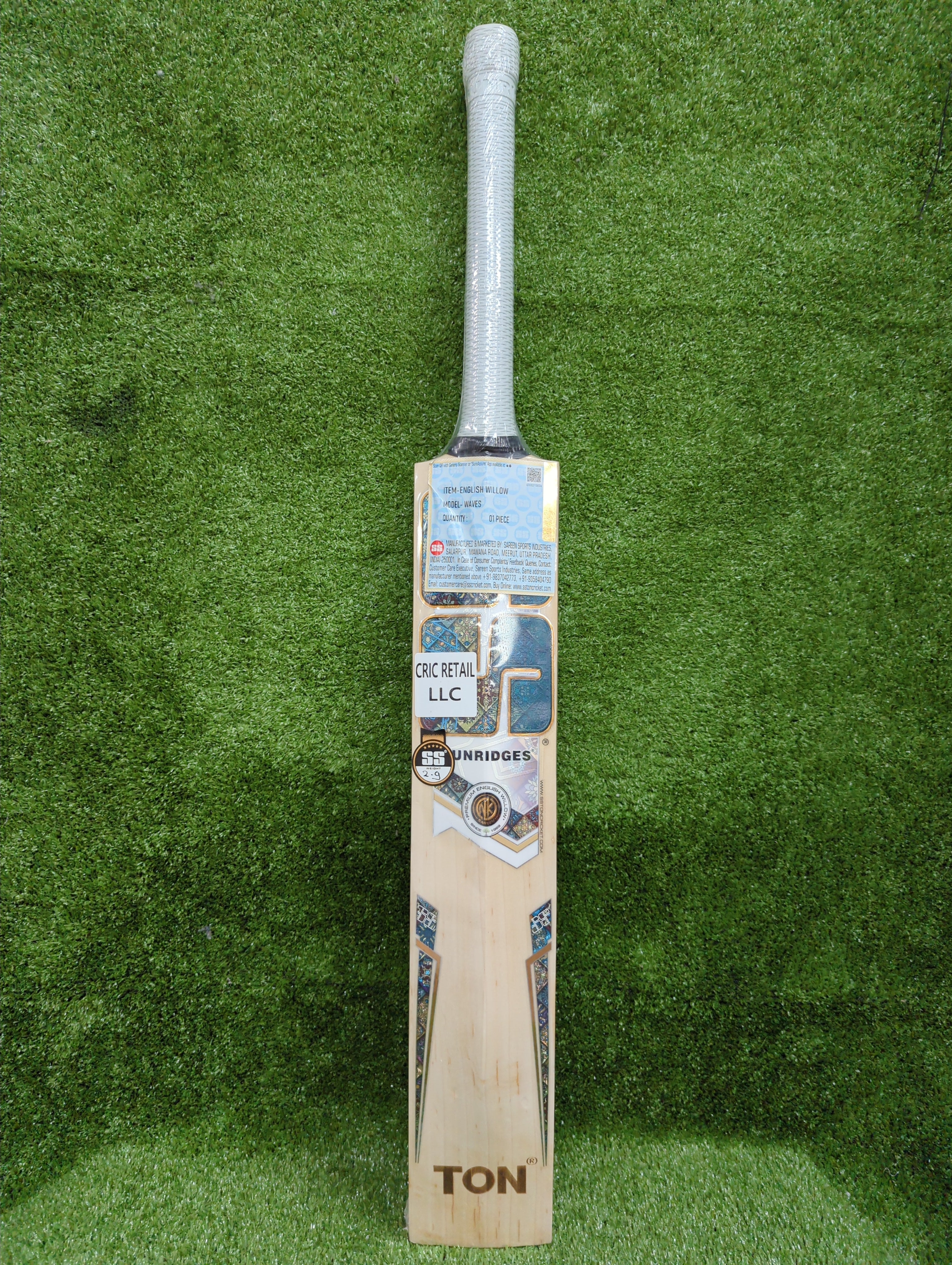 SS Waves English Willow Cricket Bat Short Handle SS