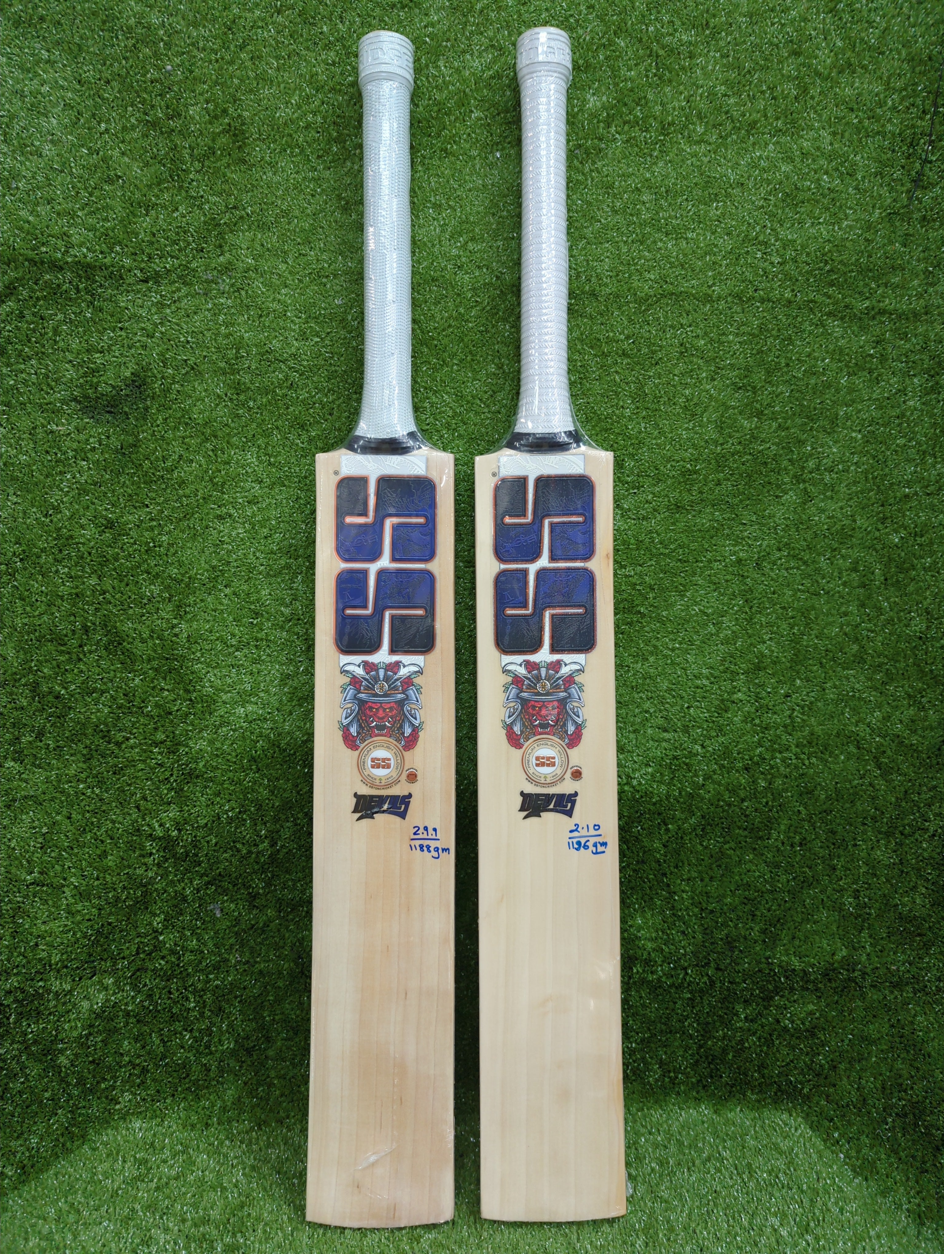 SS Devils Blue English Willow Cricket Bat SS