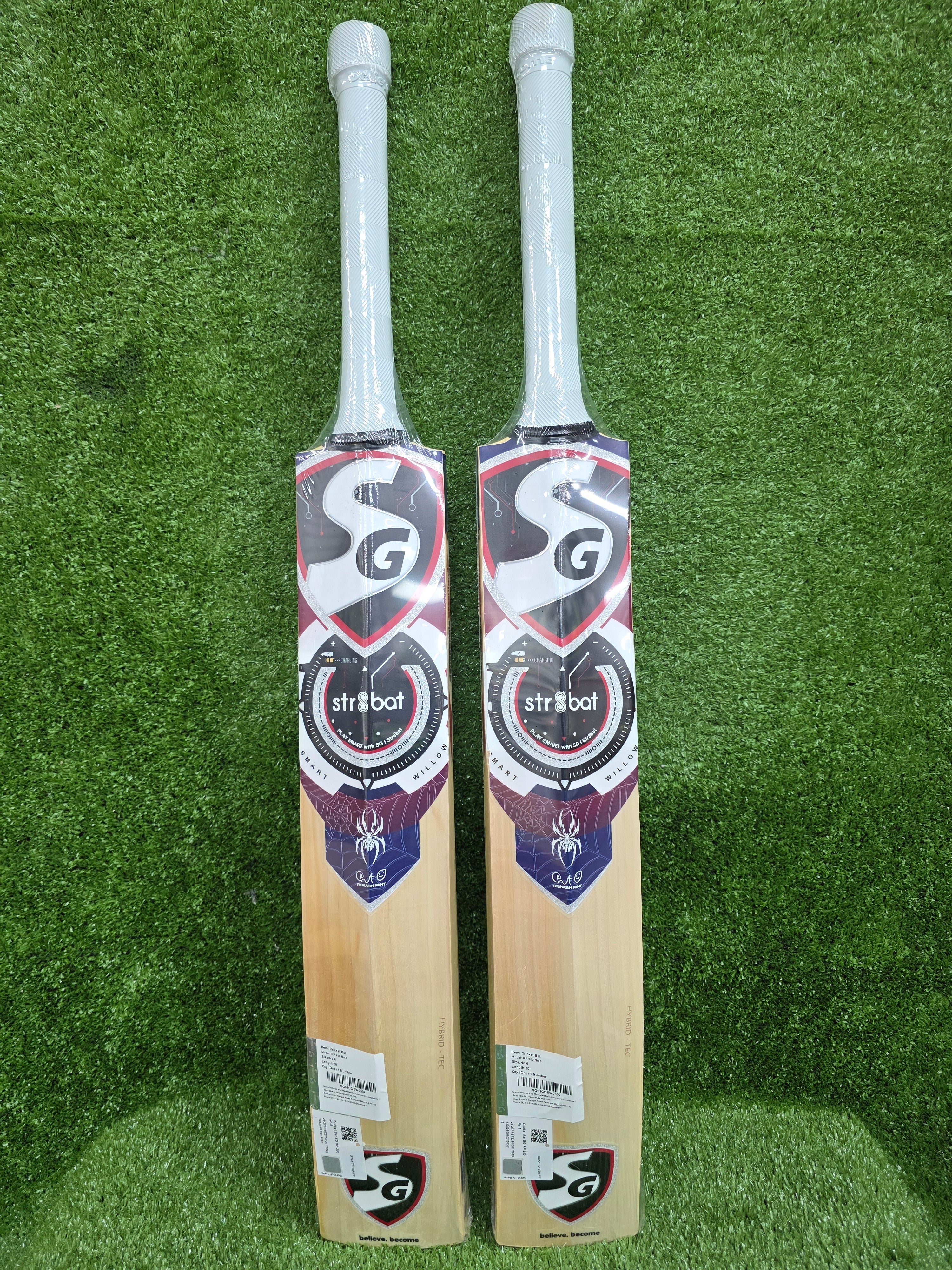 SG RP 250 Junior / Youth English Willow Cricket Bat with STR8Bat Sensor SG