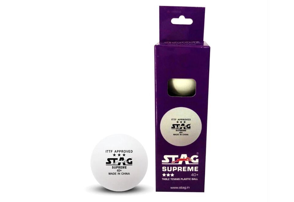Stag Supreme 40+ 3 Star White 3-pack Table Tennis Ball