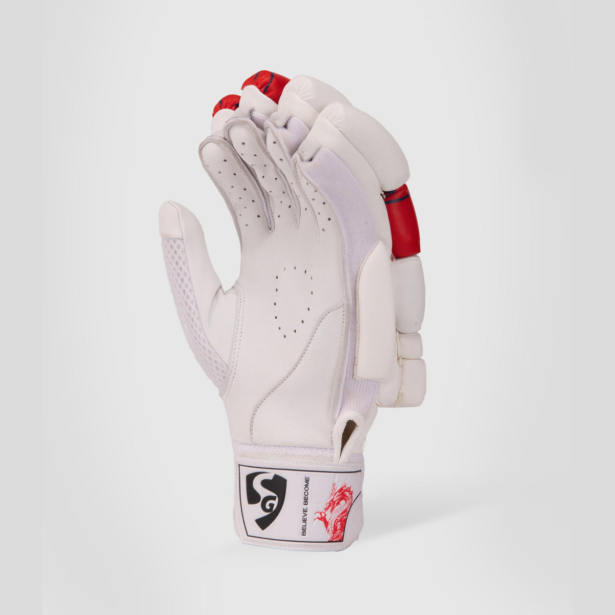 SG KLR Lite Adult Cricket Batting Gloves (Blue/Red) by SG - palm view - TopCricketStore