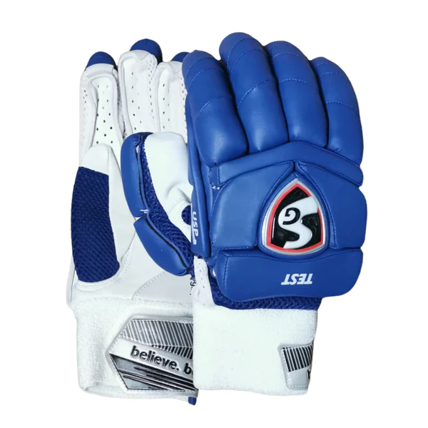 SG Test Blue Cricket Batting Gloves