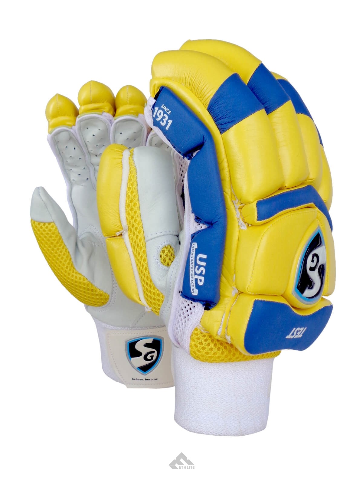 SG Test CSK Cricket Batting Gloves