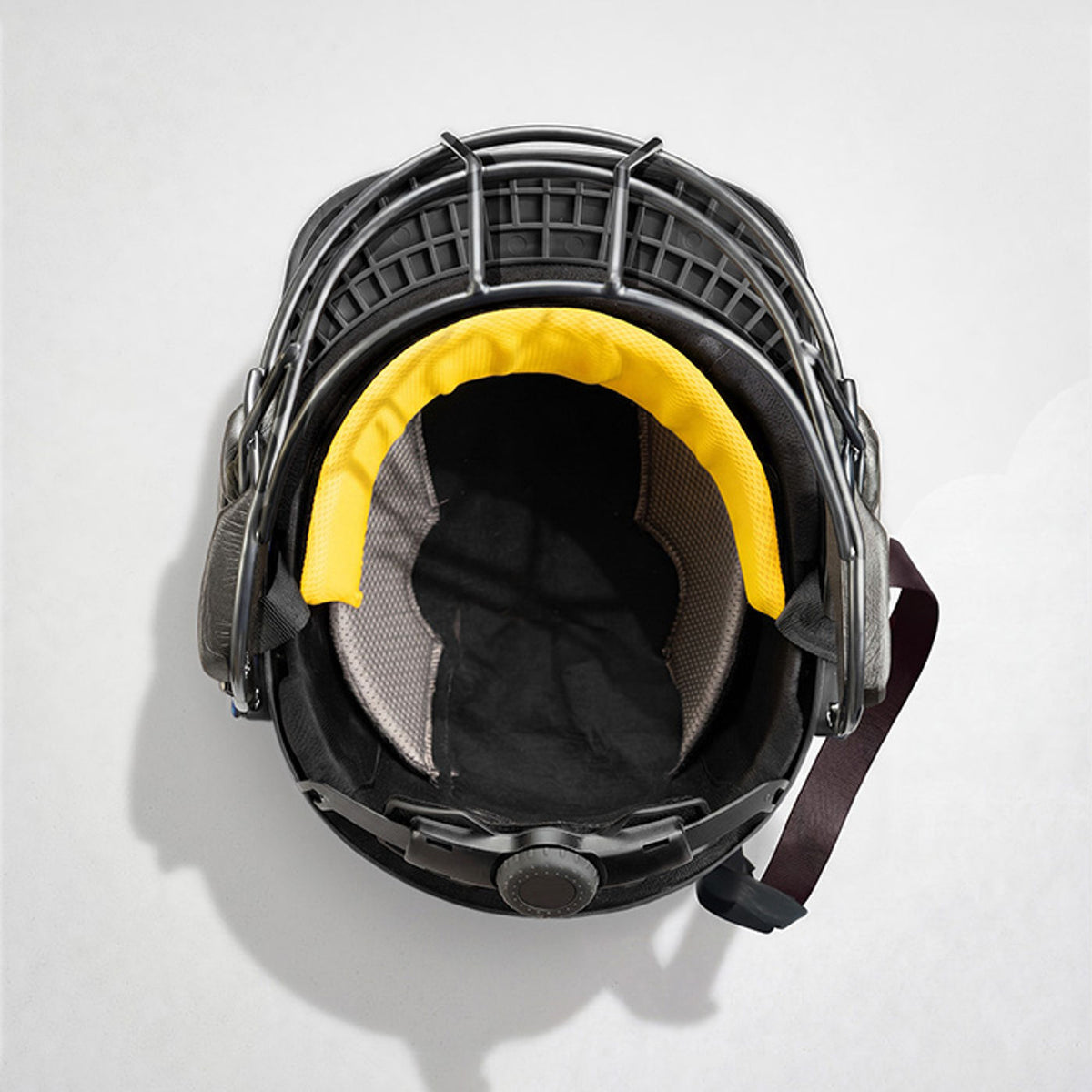 Shrey Chroma Steel Adult Cricket Helmet by SHREY - Black - interior padding view - TopCricketStore