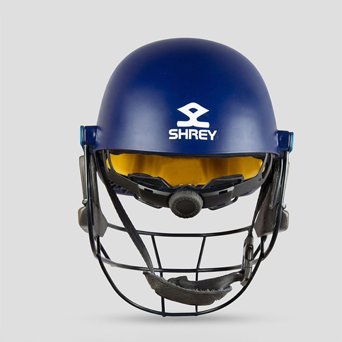 Shrey Chroma Steel Adult Cricket Helmet by SHREY - Navy - front view - TopCricketStore